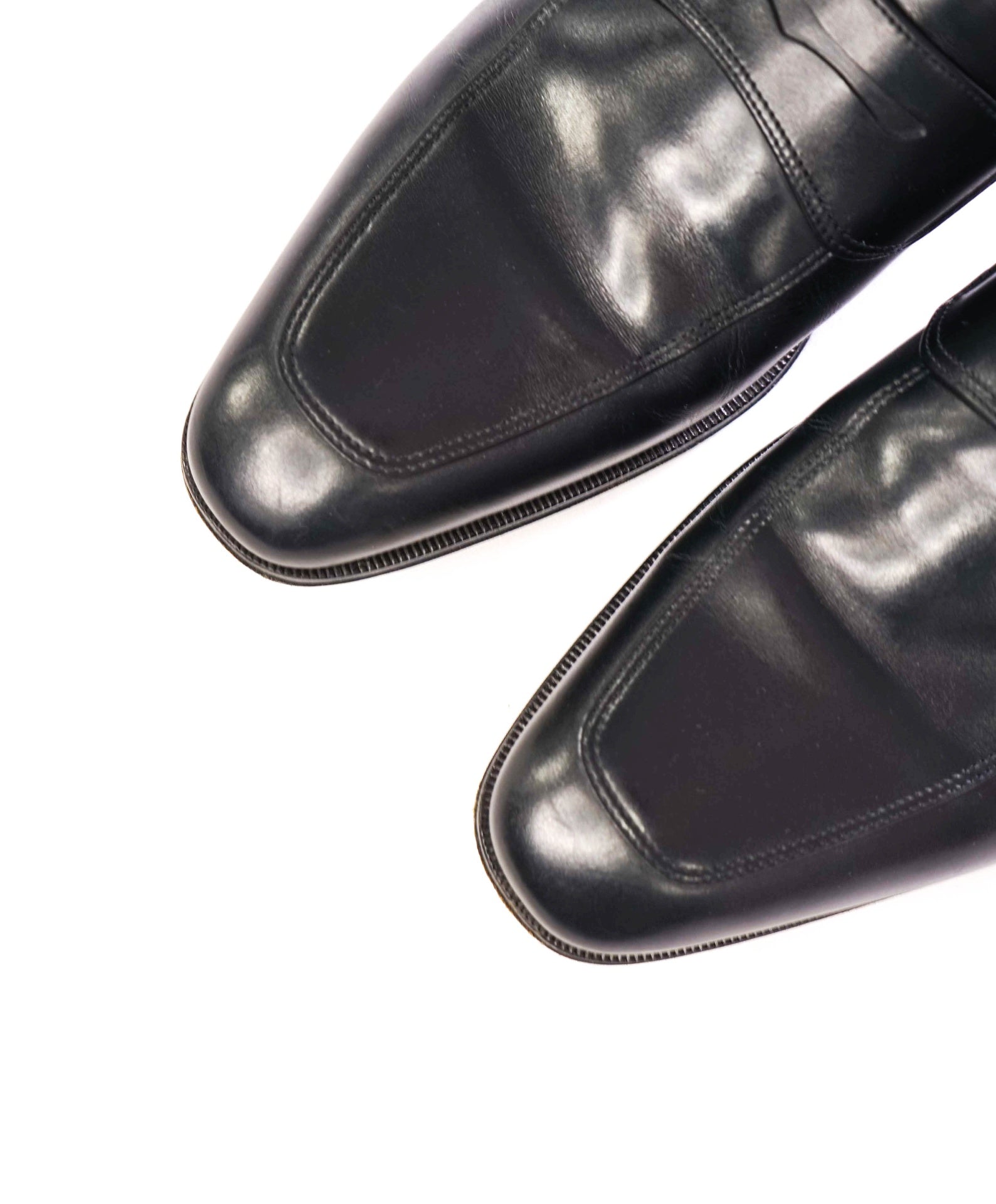$850 SALVATORE FERRAGAMO - "Lionel" Black Penny Loafers - 11 3E