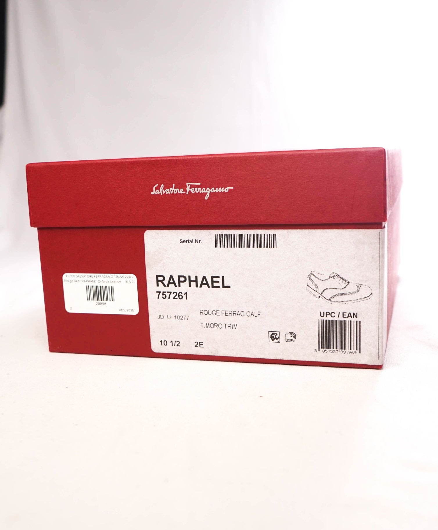 $1,550 FERRAGAMO TRAMEZZA - Red "RAPHAEL" Oxfords - 10.5 EE
