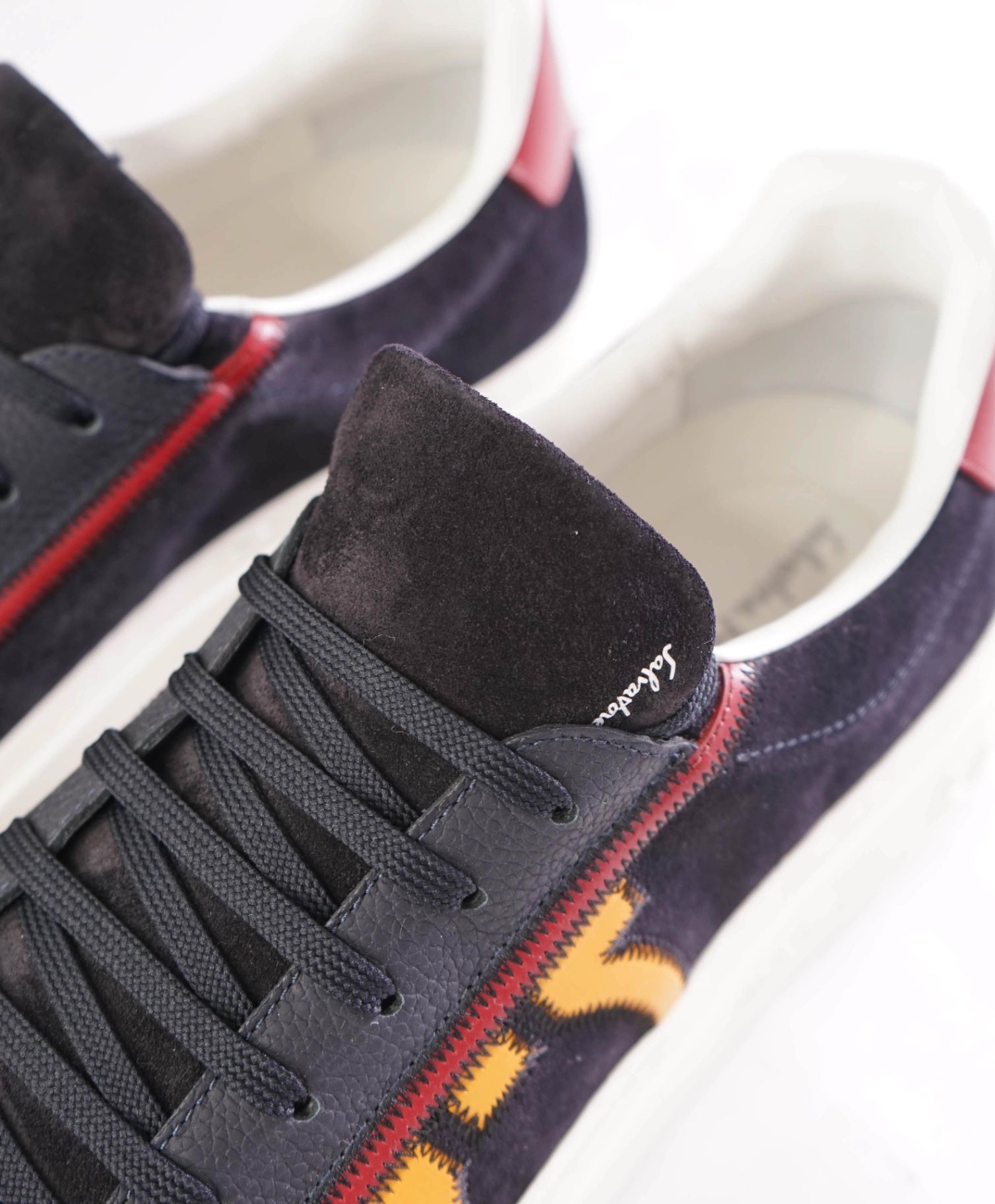 $750 FERRAGAMO - *BORG 5* Blue/Yellow Gancini Sneaker - 11 M