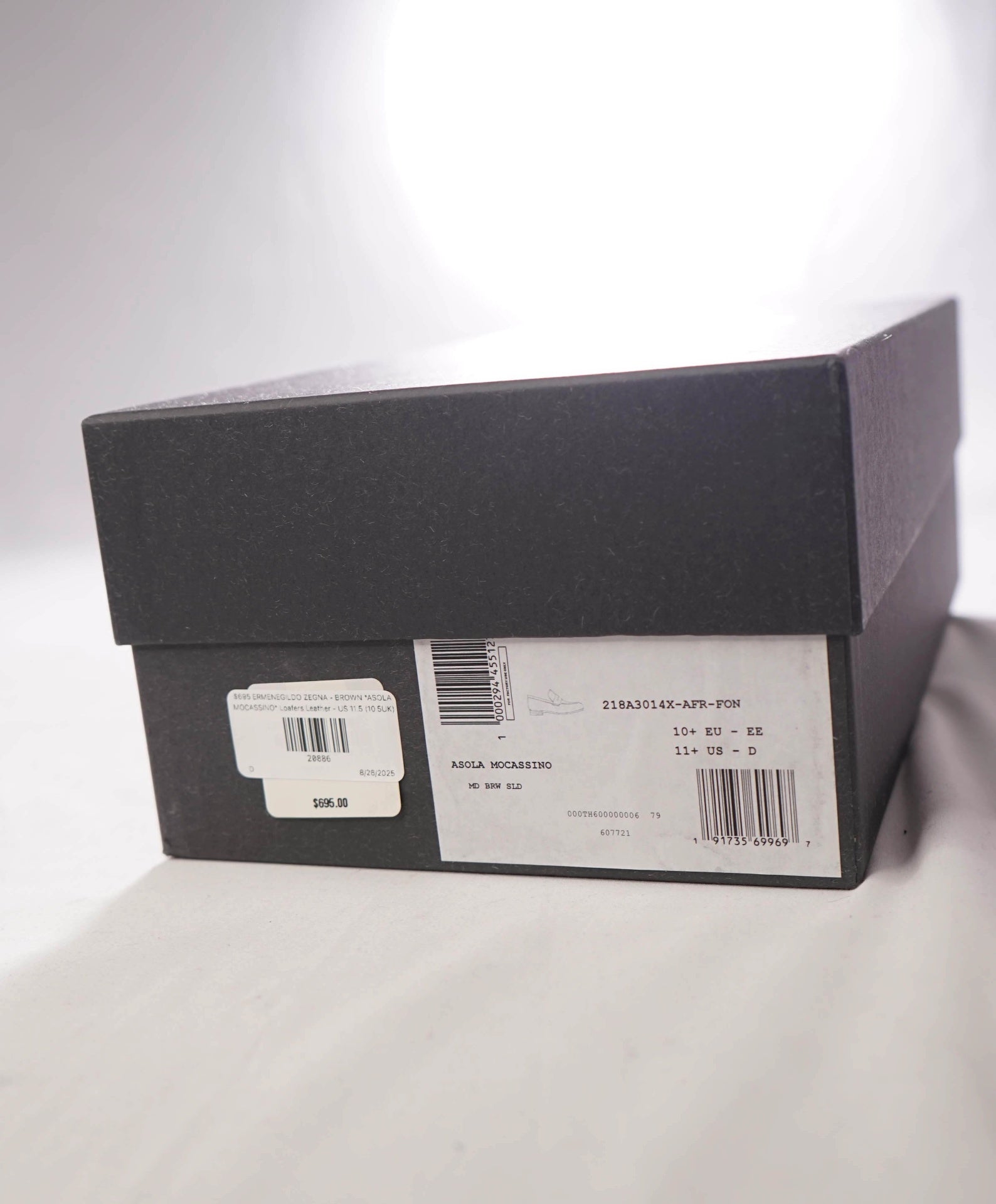 $965 ZEGNA - BROWN *ASOLA MOCASSINO* Loafers - US 11.5 (10.5UK)