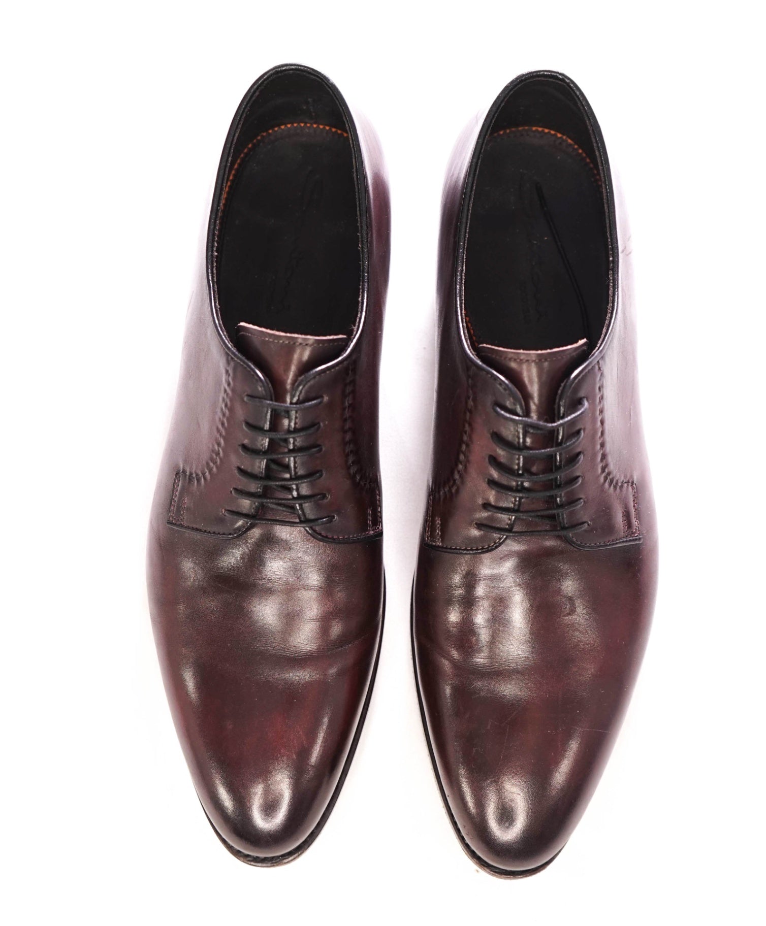 $1,130 SANTONI - GOODYEAR Plum Derbies Leather - US 12 (UK11)