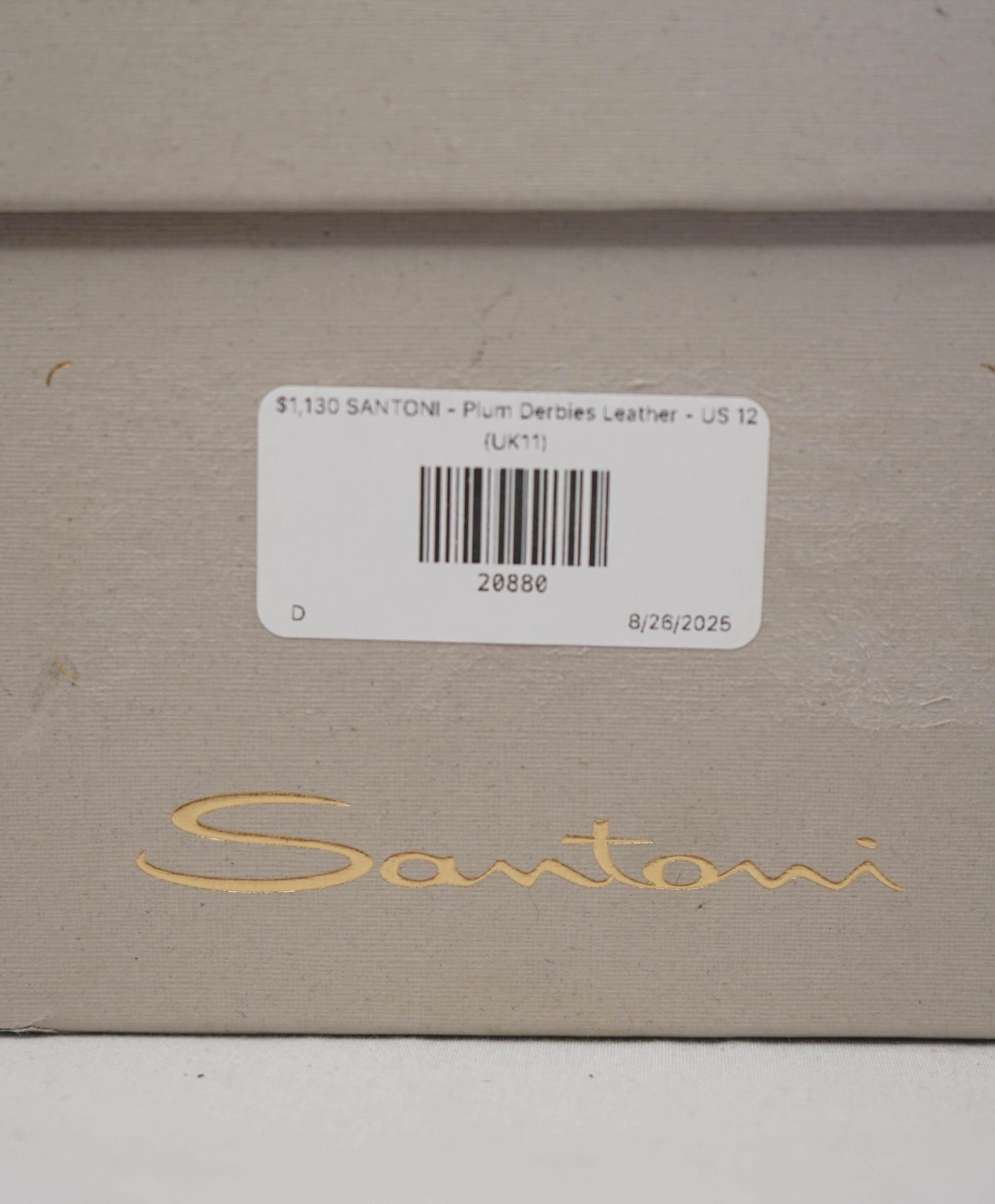 $1,130 SANTONI - GOODYEAR Plum Derbies Leather - US 12 (UK11)