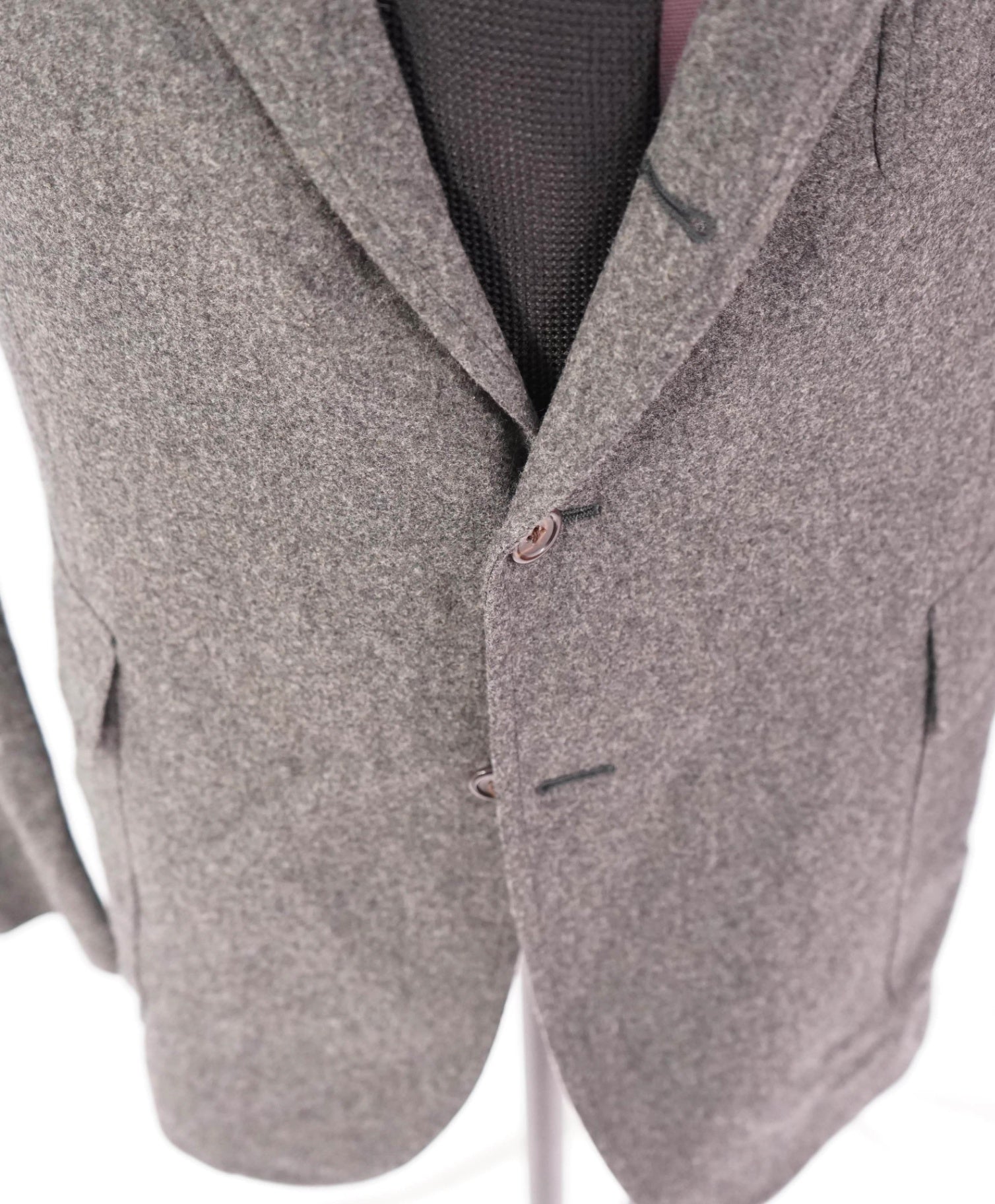 $798 POLO RALPH LAUREN - Gray Flannel Wool 2/3 Roll Lapel Blazer - 46R