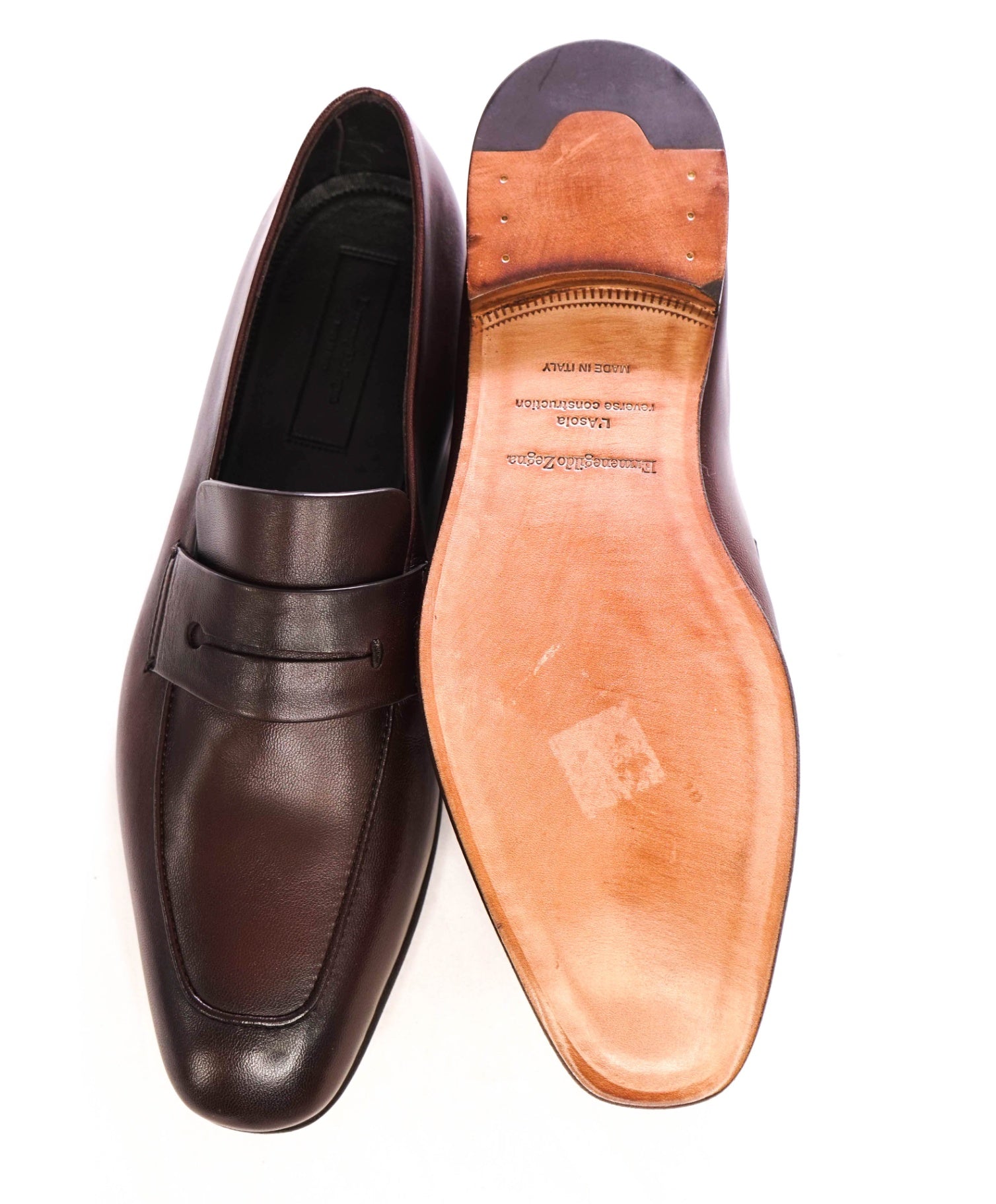 $965 ZEGNA - BROWN *ASOLA MOCASSINO* Loafers - US 11.5 (10.5UK)