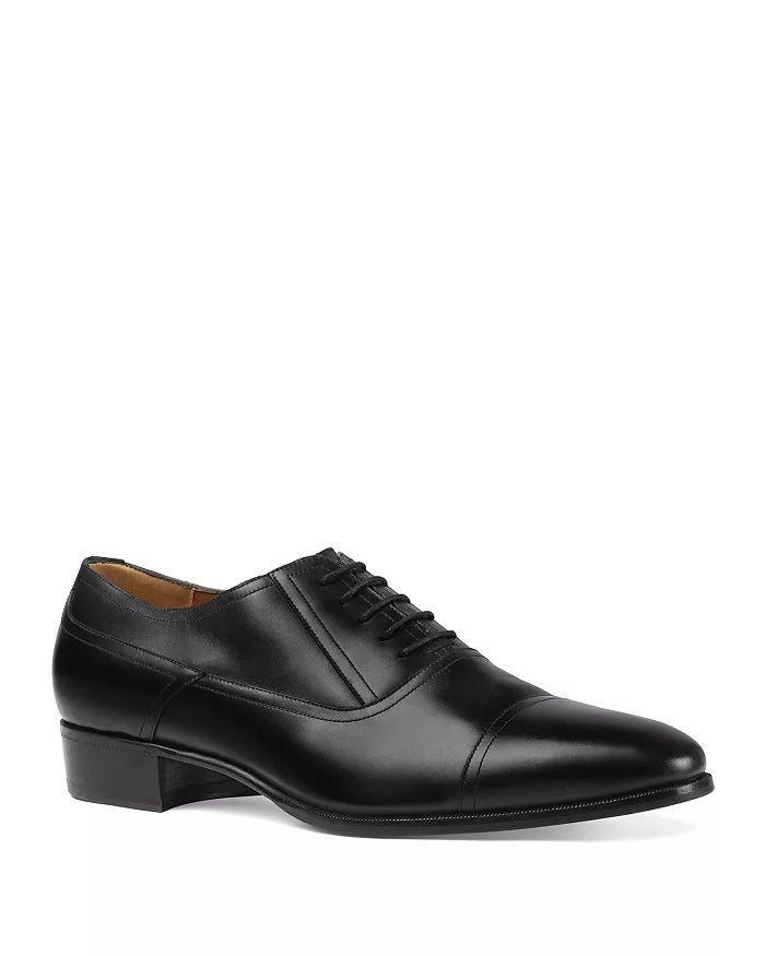 $970 GUCCI - Black "SPIRIT" Oxfords Leather - US 11.5 (11GUCCI)