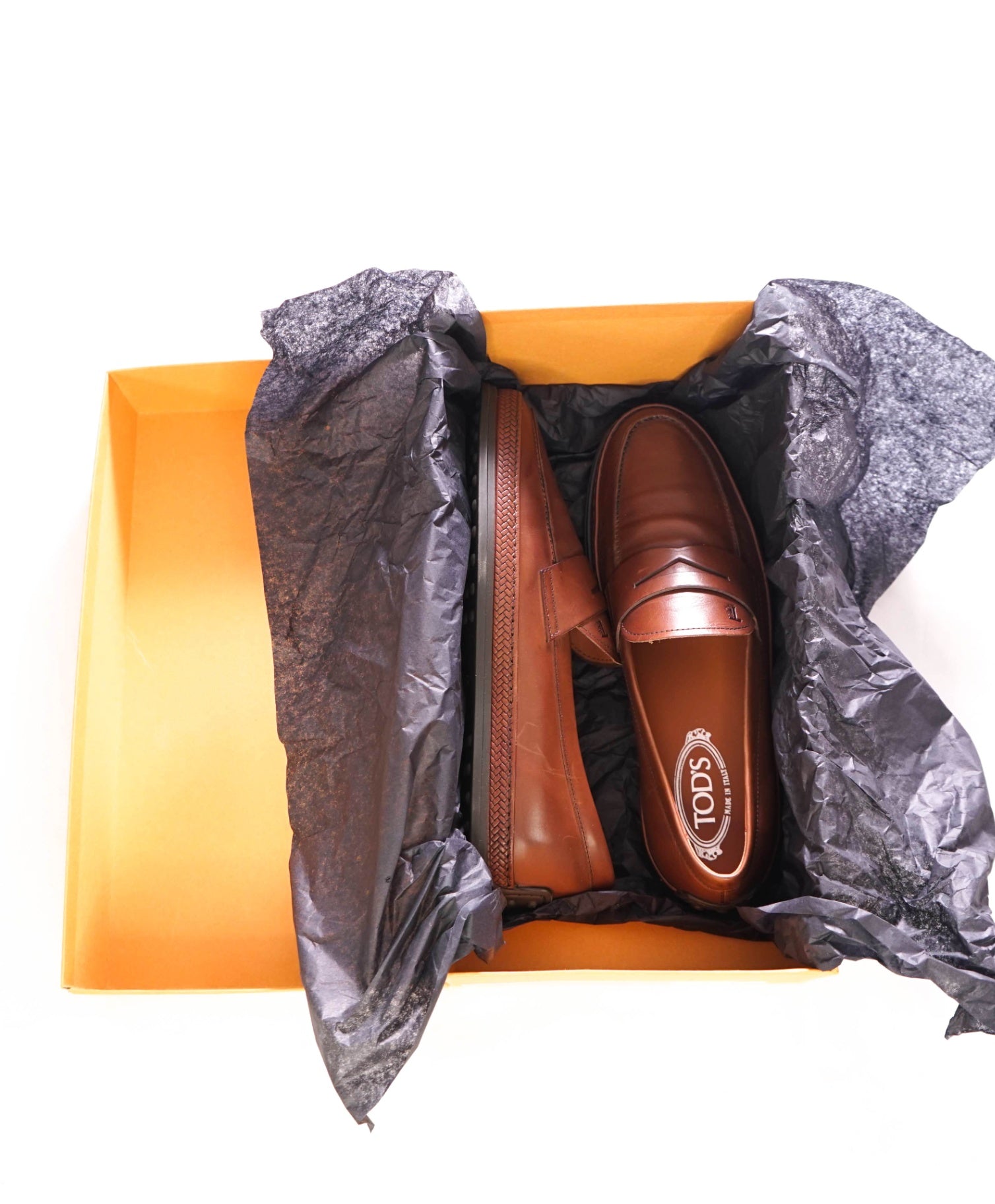 $1,045 Tod's Brown Leather Espadrille Driving Loafers - US 9 (UK8)