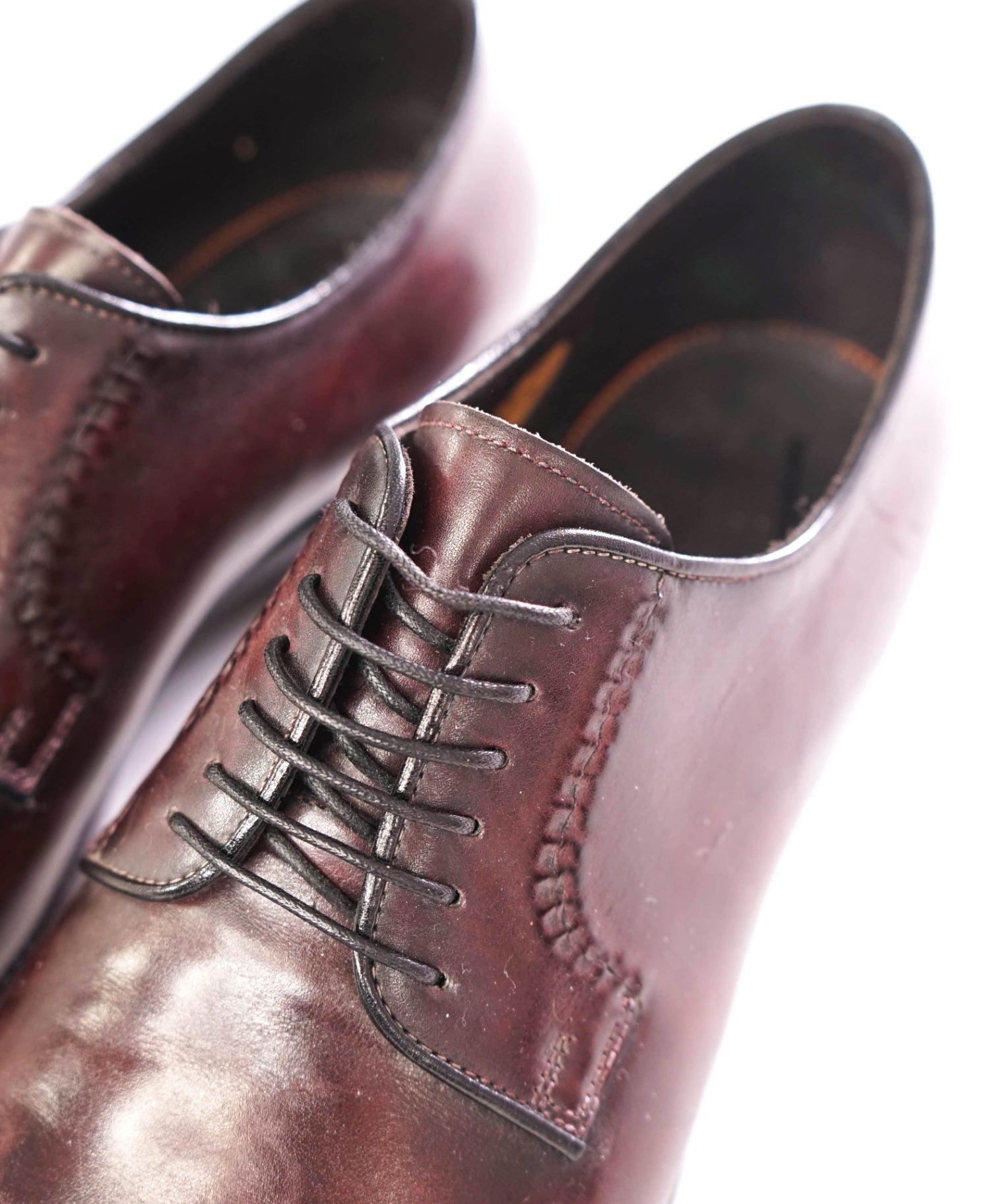 $1,130 SANTONI - GOODYEAR Plum Derbies Leather - US 12 (UK11)