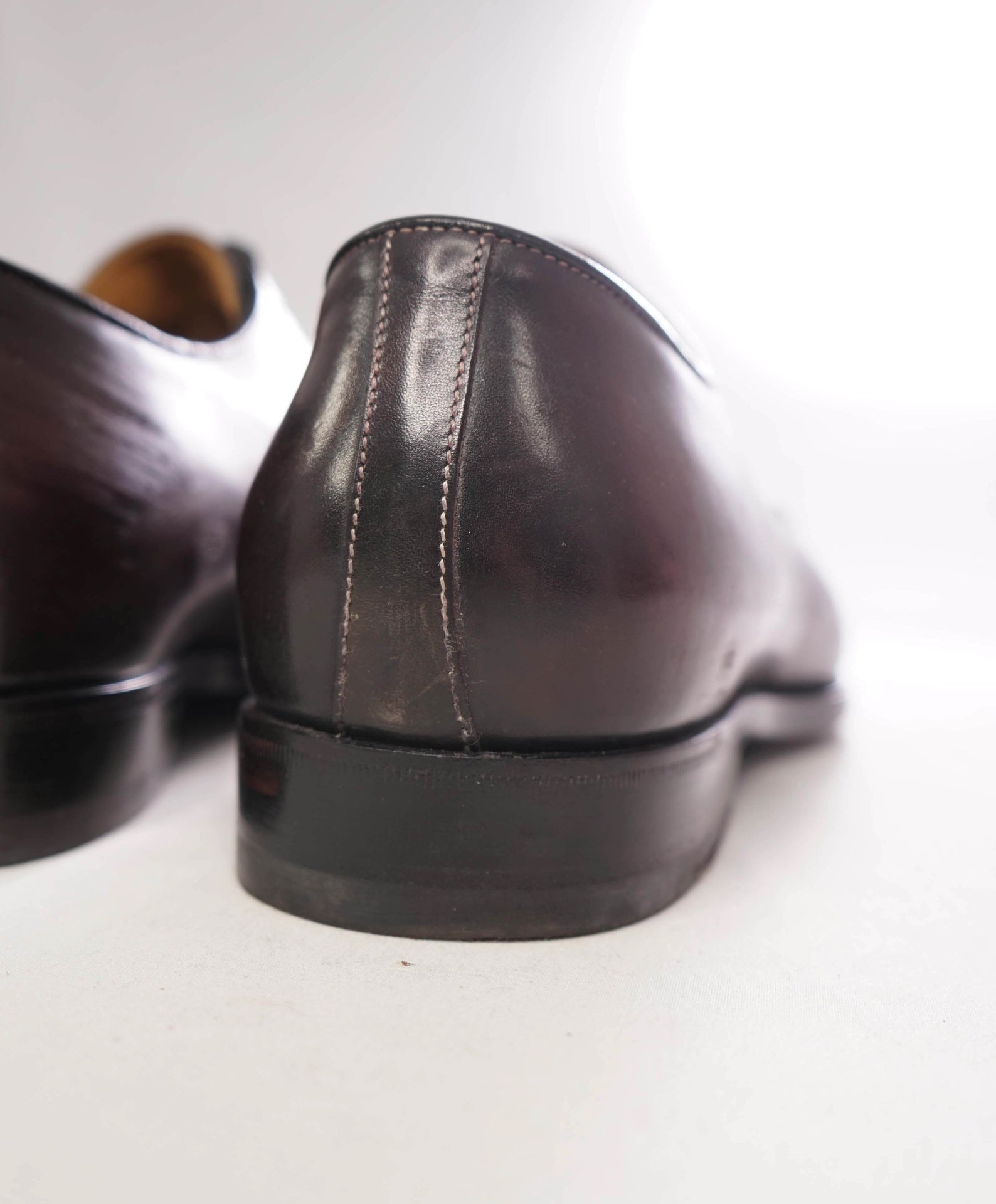 $1,130 SANTONI - GOODYEAR Plum Derbies Leather - US 12 (UK11)