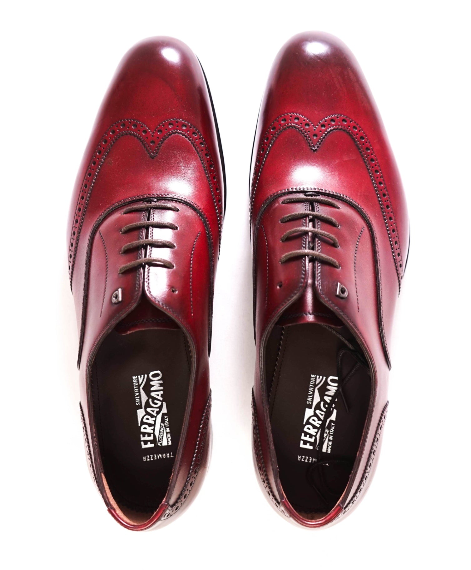 $1,550 FERRAGAMO TRAMEZZA - Red "RAPHAEL" Oxfords - 10.5 EE