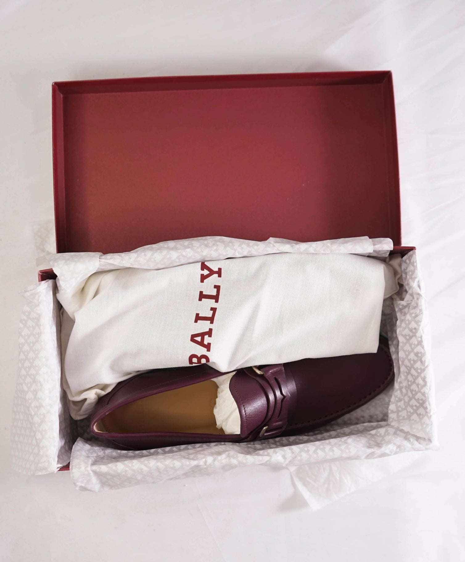 $650 BALLY - Purple Penny Loafers Leather - US 12 (UK11)