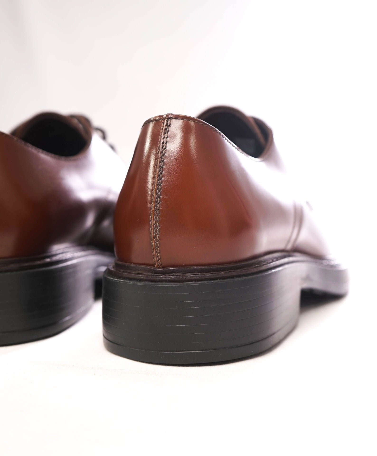 $875 TOD'S - Brown Braided Laces LOGO Derbies Leather - US 8 (7UK)