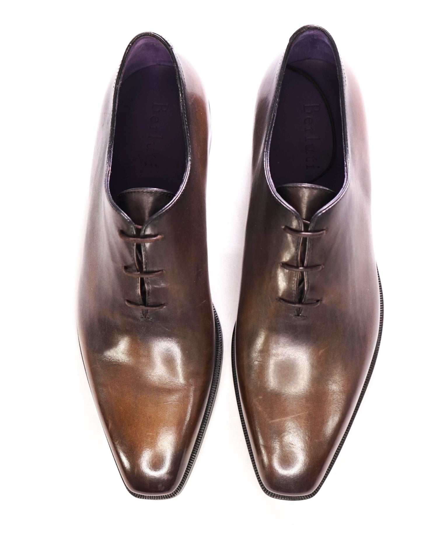 $2,600 BERLUTI - ALESSANDRO Brown Oxfords Leather - 9US (8UK)