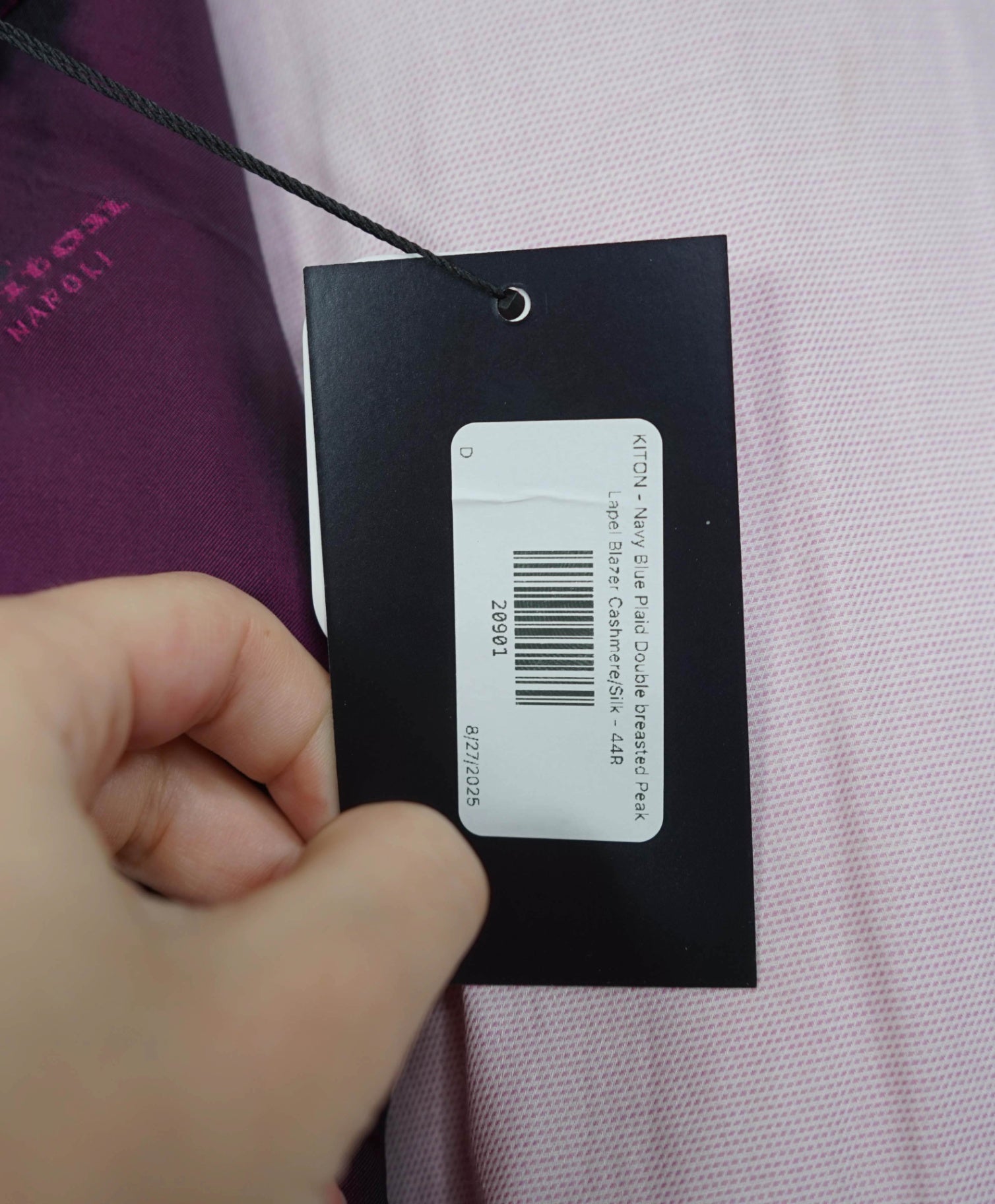 $11,000 KITON - Blue Double Breasted Cashmere/Silk Blazer- 44R