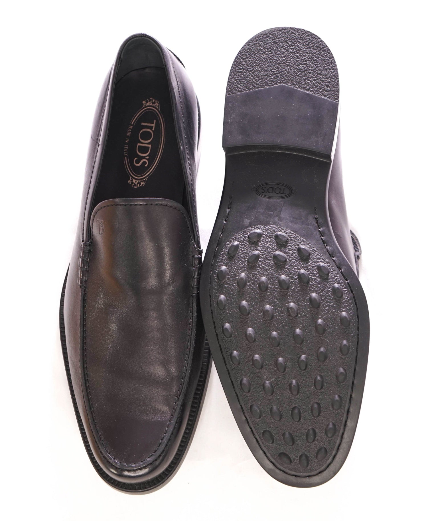 $825 TOD'S - BOSTON Black Leather Loafers - US 13.5 (12.5UK)