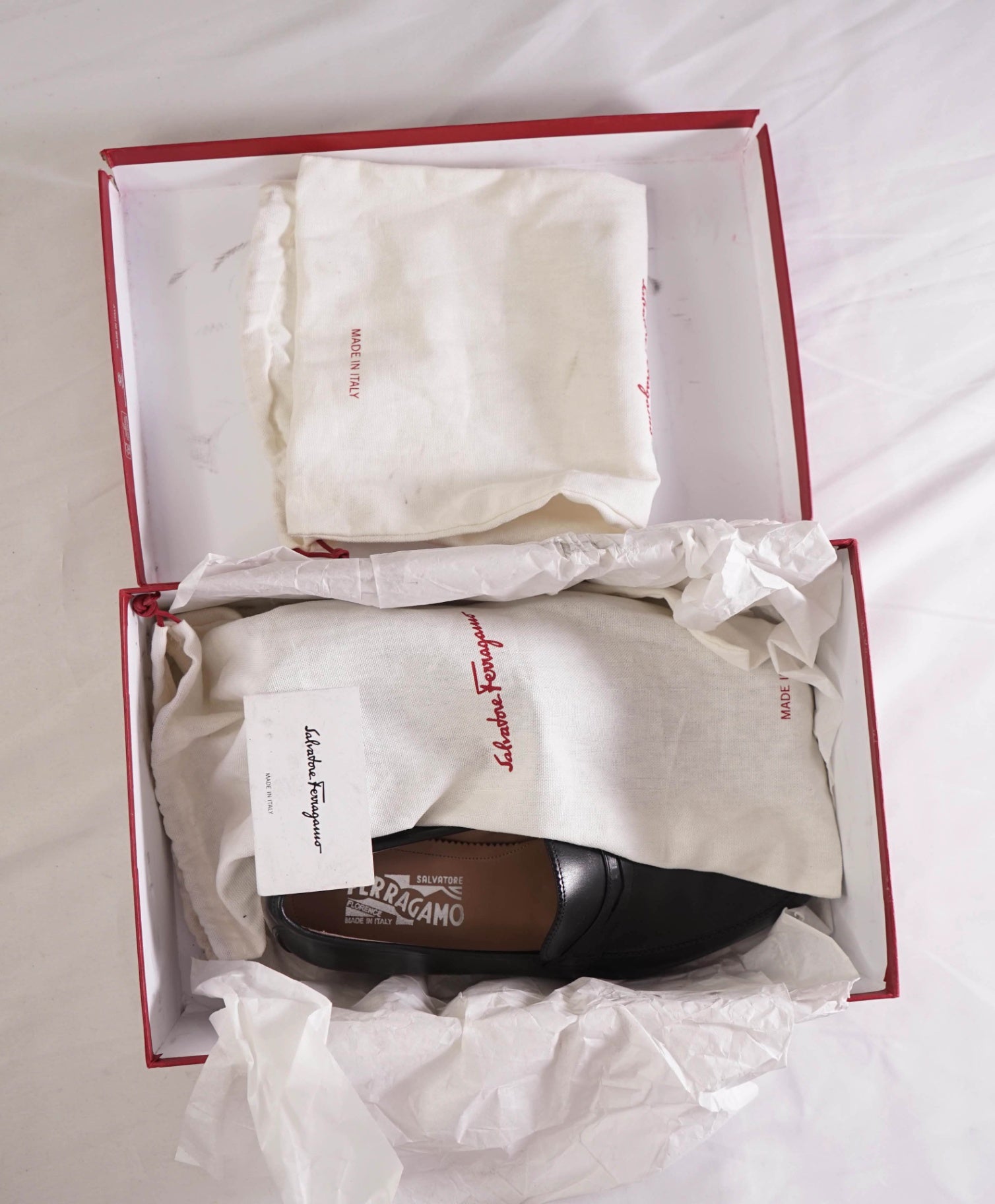 $850 SALVATORE FERRAGAMO - Black "LORD" Leather Loafers - 8 3E