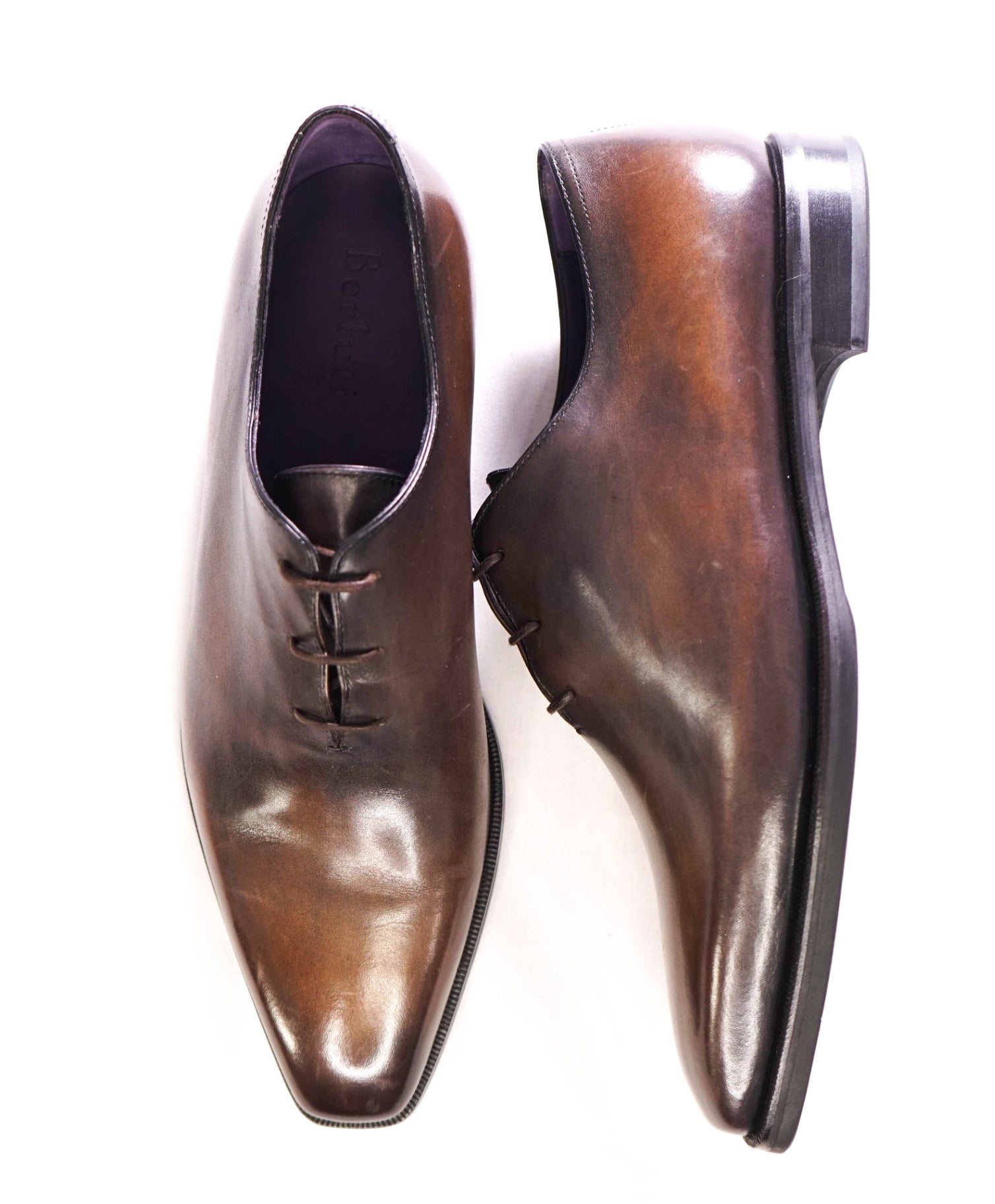 $2,600 BERLUTI - ALESSANDRO Brown Oxfords Leather - 9US (8UK)