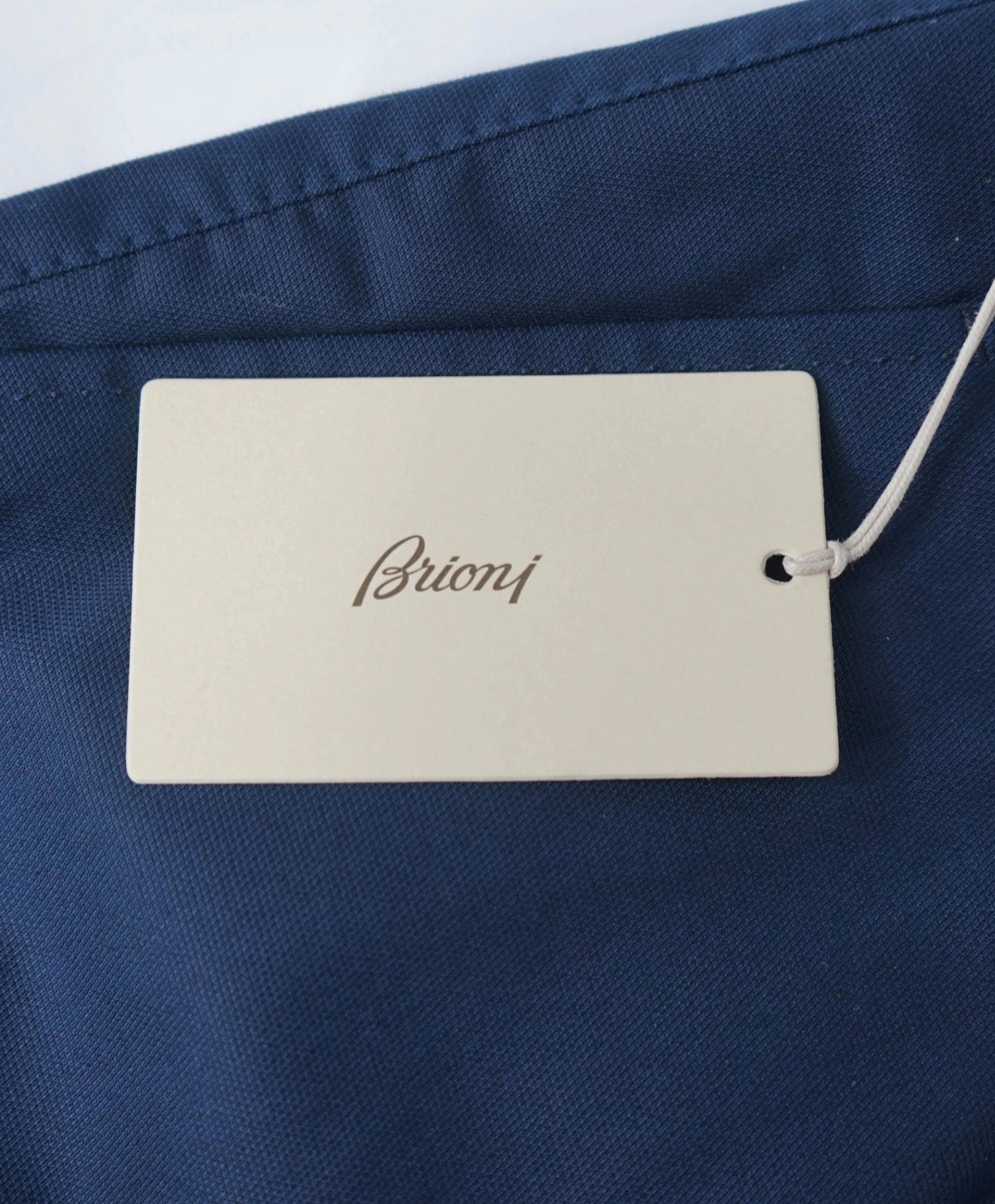$1,095 BRIONI Solid Navy Cotton Pants 42W