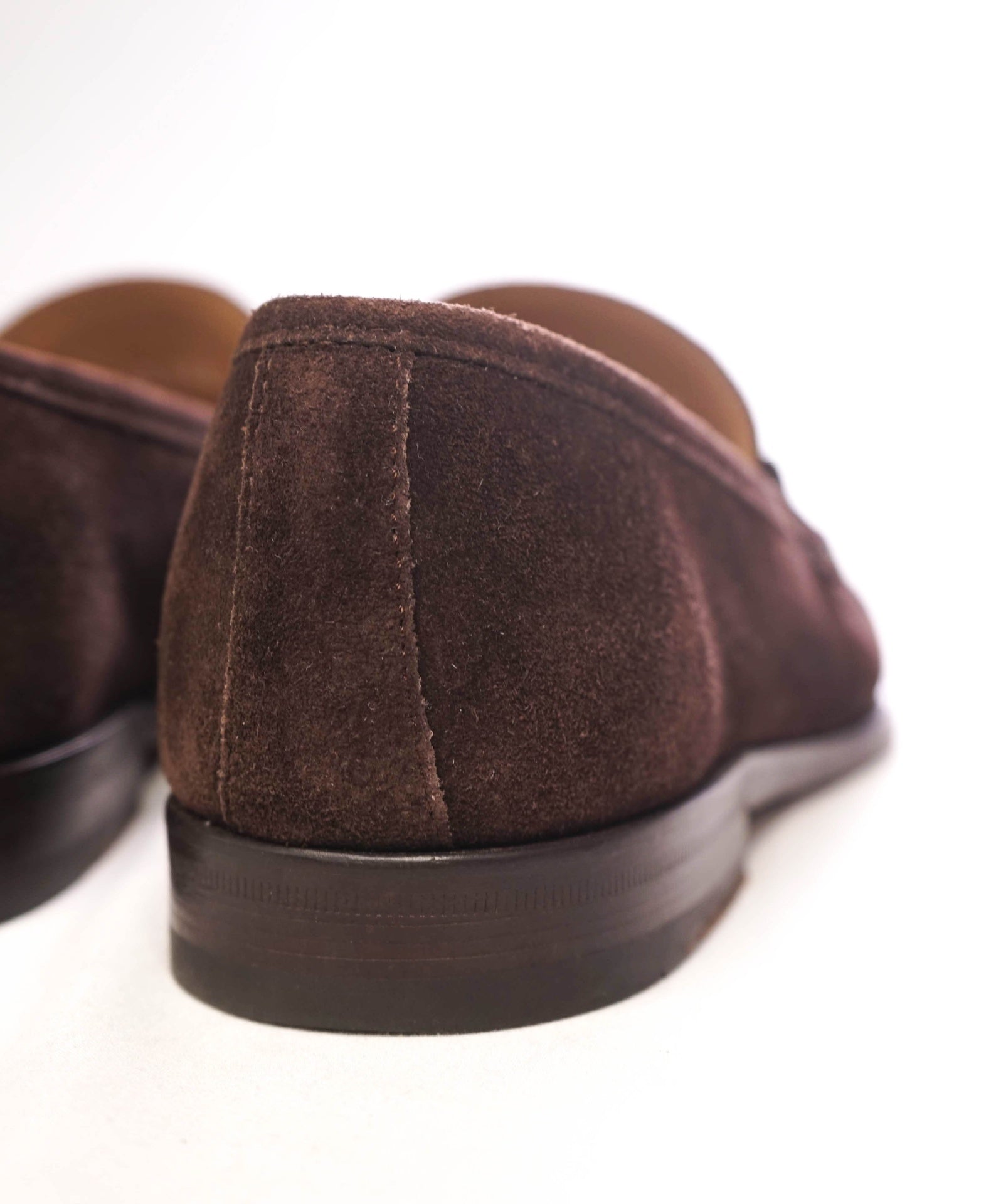 $850 SALVATORE FERRAGAMO - "ROLO" Suede Brown Loafers - 6 3E