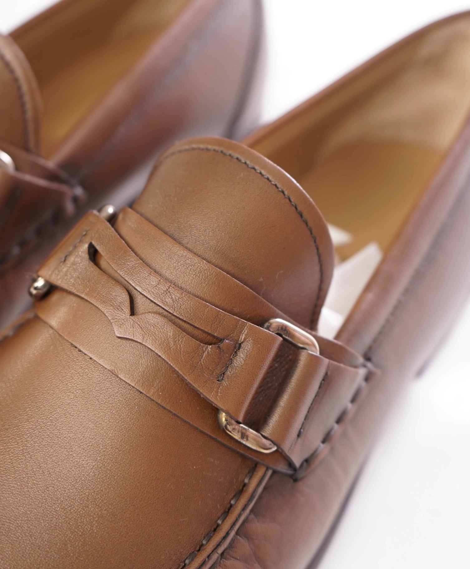 $650 BALLY - Leather Brown Penny Loafers - US 9.5 (UK8.5)