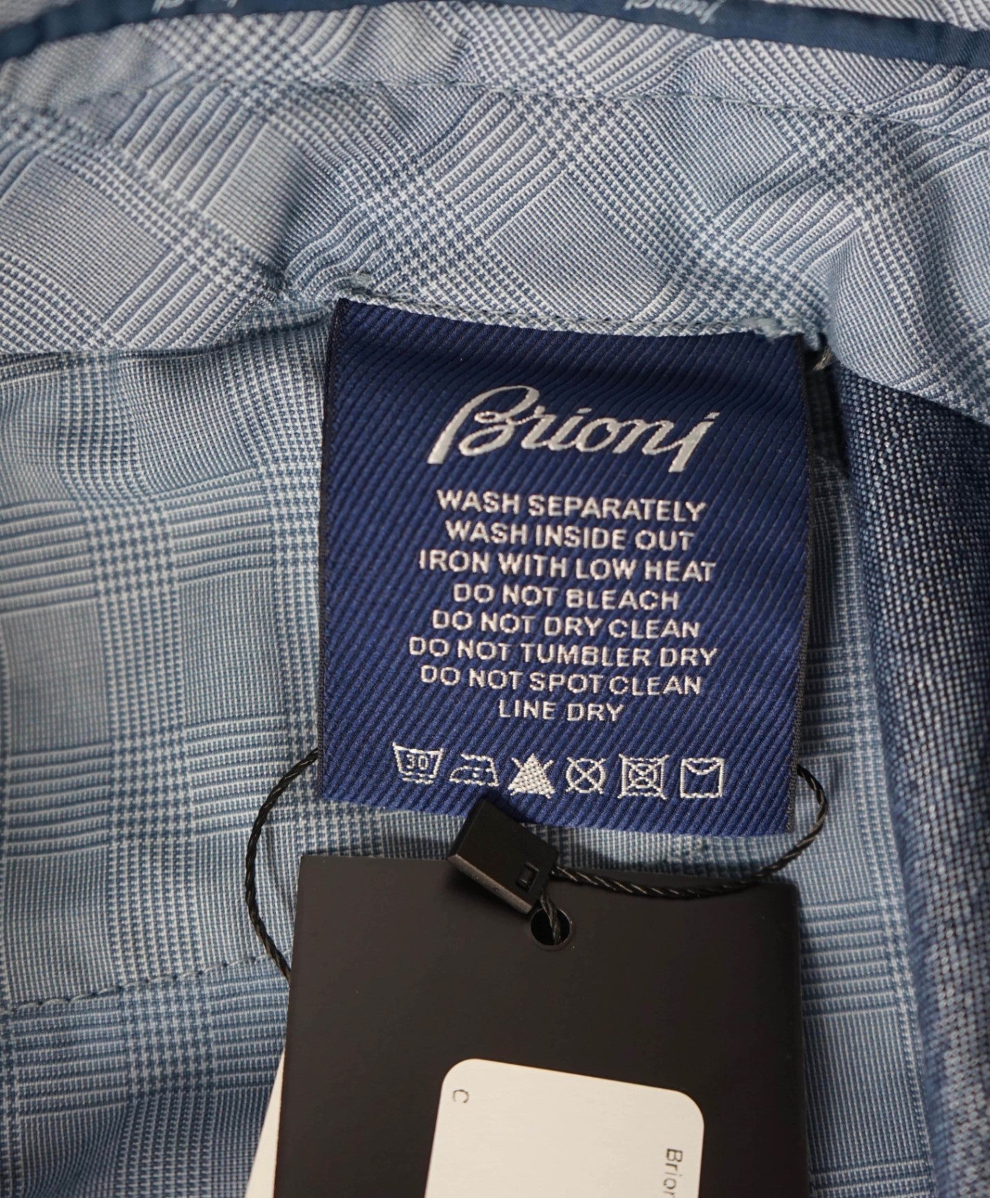 Brioni Solid Dark Blue Denim Pants 38W