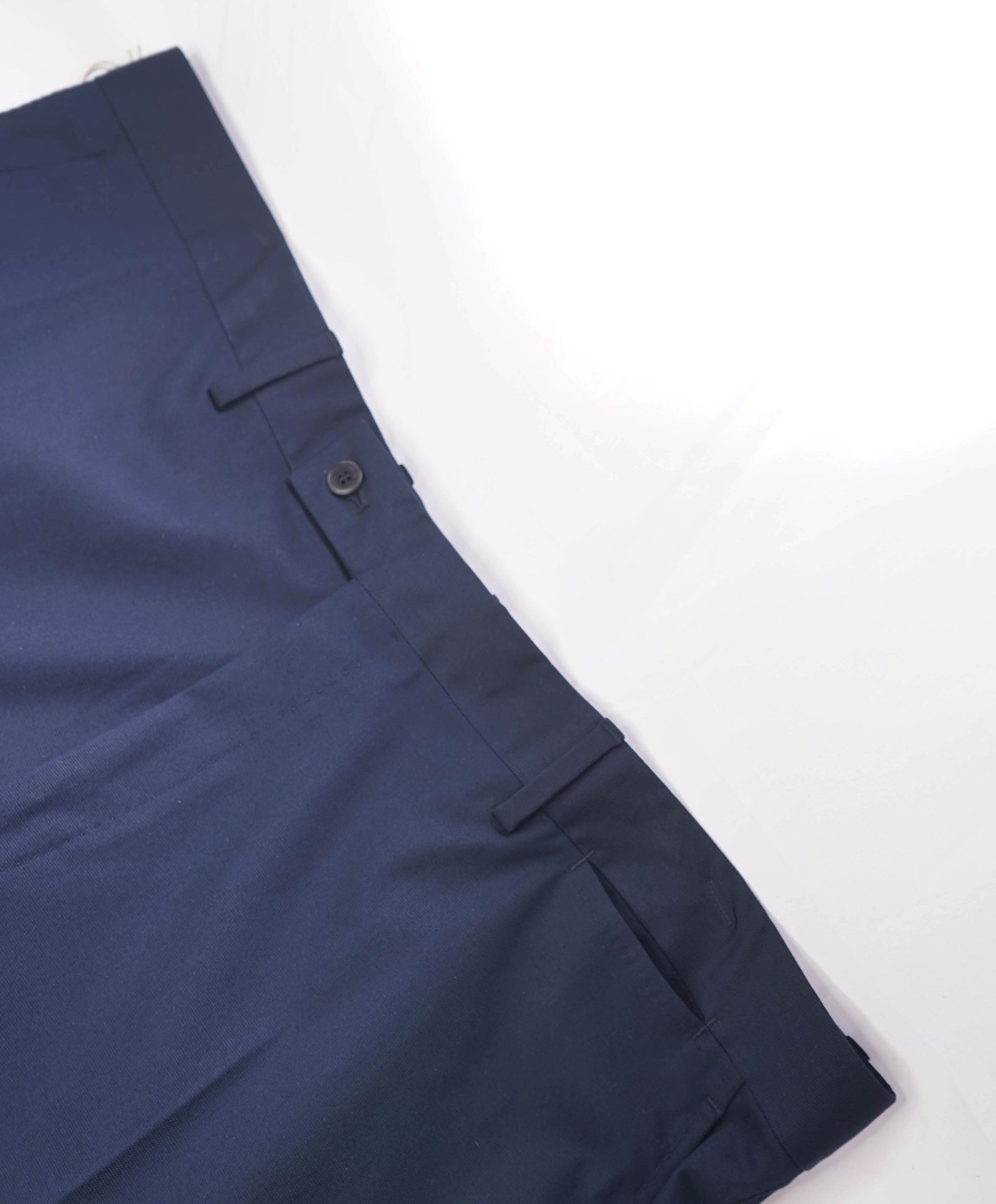 $1,095 BRIONI Solid Navy Cotton Pants 42W