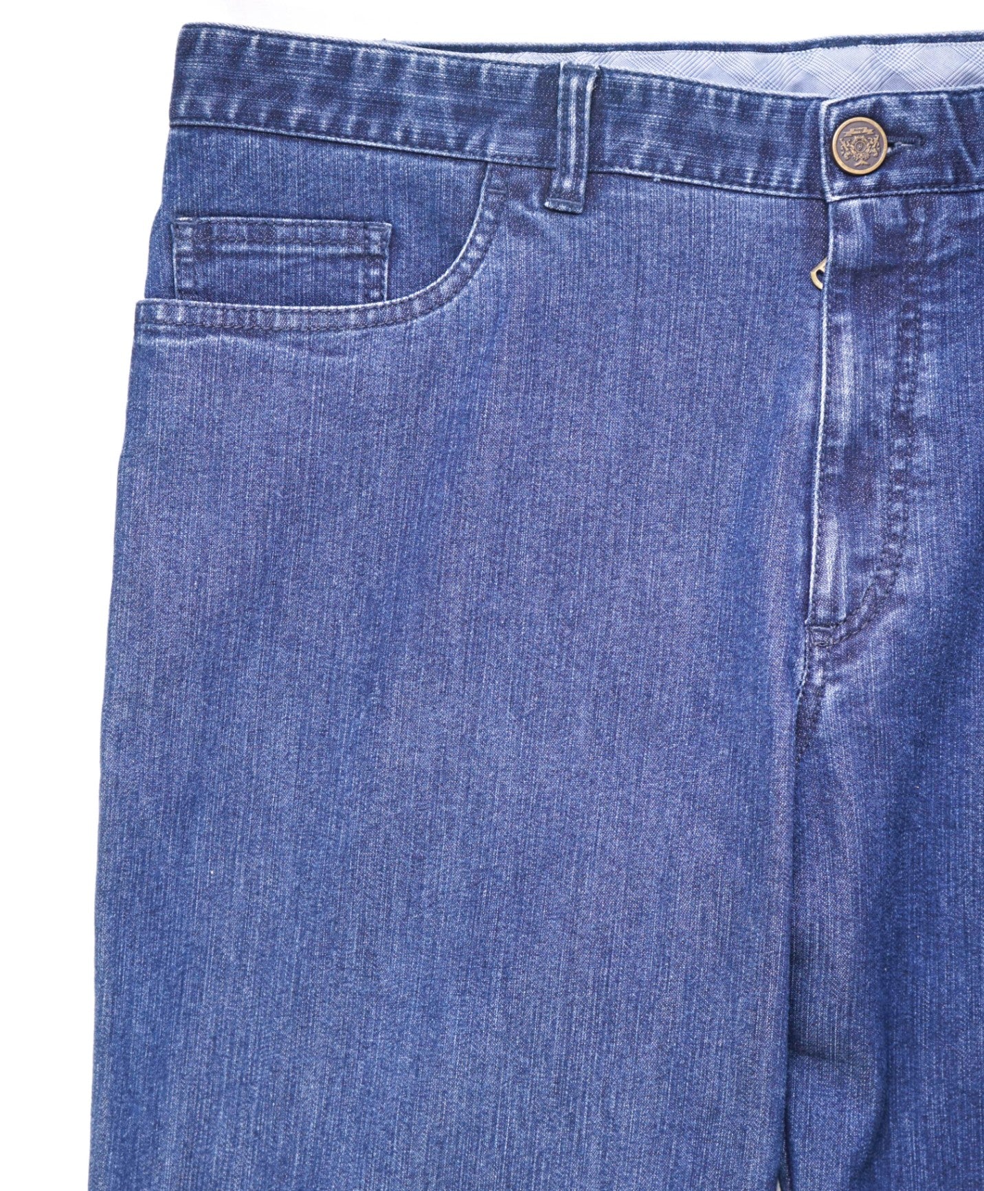 Brioni Solid Dark Blue Denim Pants 38W