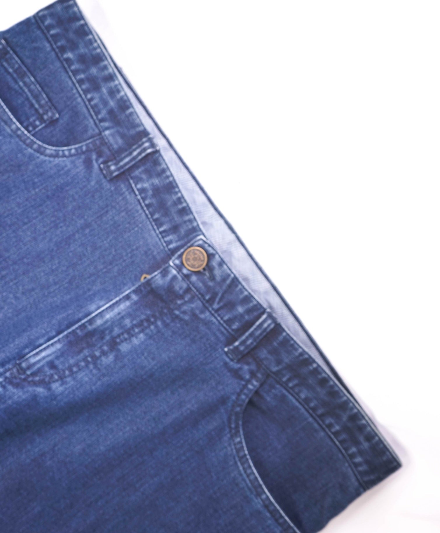 Brioni Solid Dark Blue Denim Pants 38W