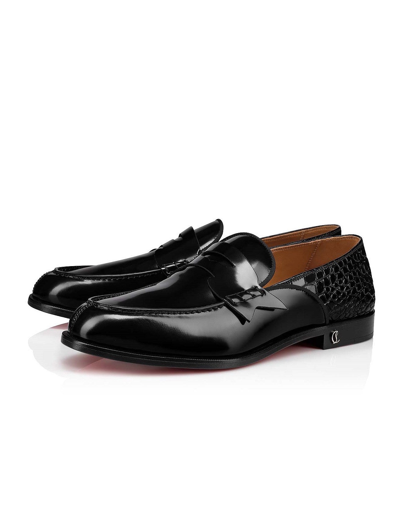 $1,595 CHRISTIAN LOUBOUTIN - Black Penny Loafers - US 7 (40EU)