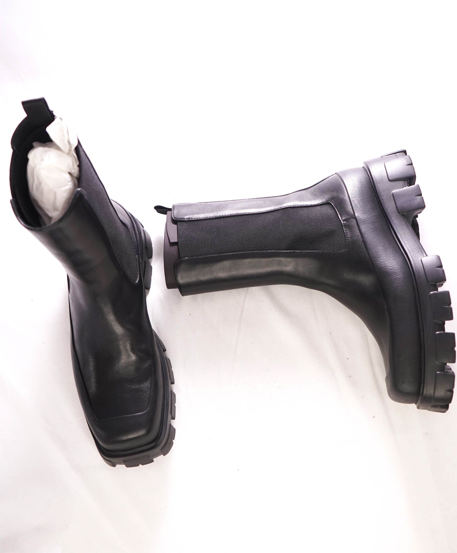 $1,650 PRADA - Leather Black "VITELLO" Boots - US 9 (8UK)