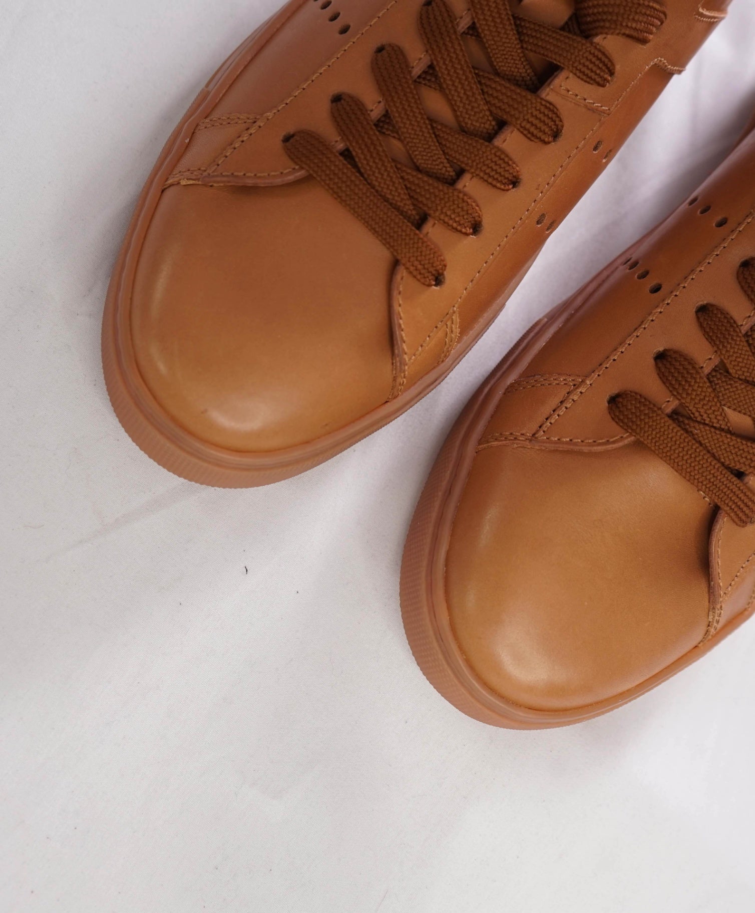 $750 TOD'S - T LOGO Leather Brown Sneakers - US 9 (UK8)