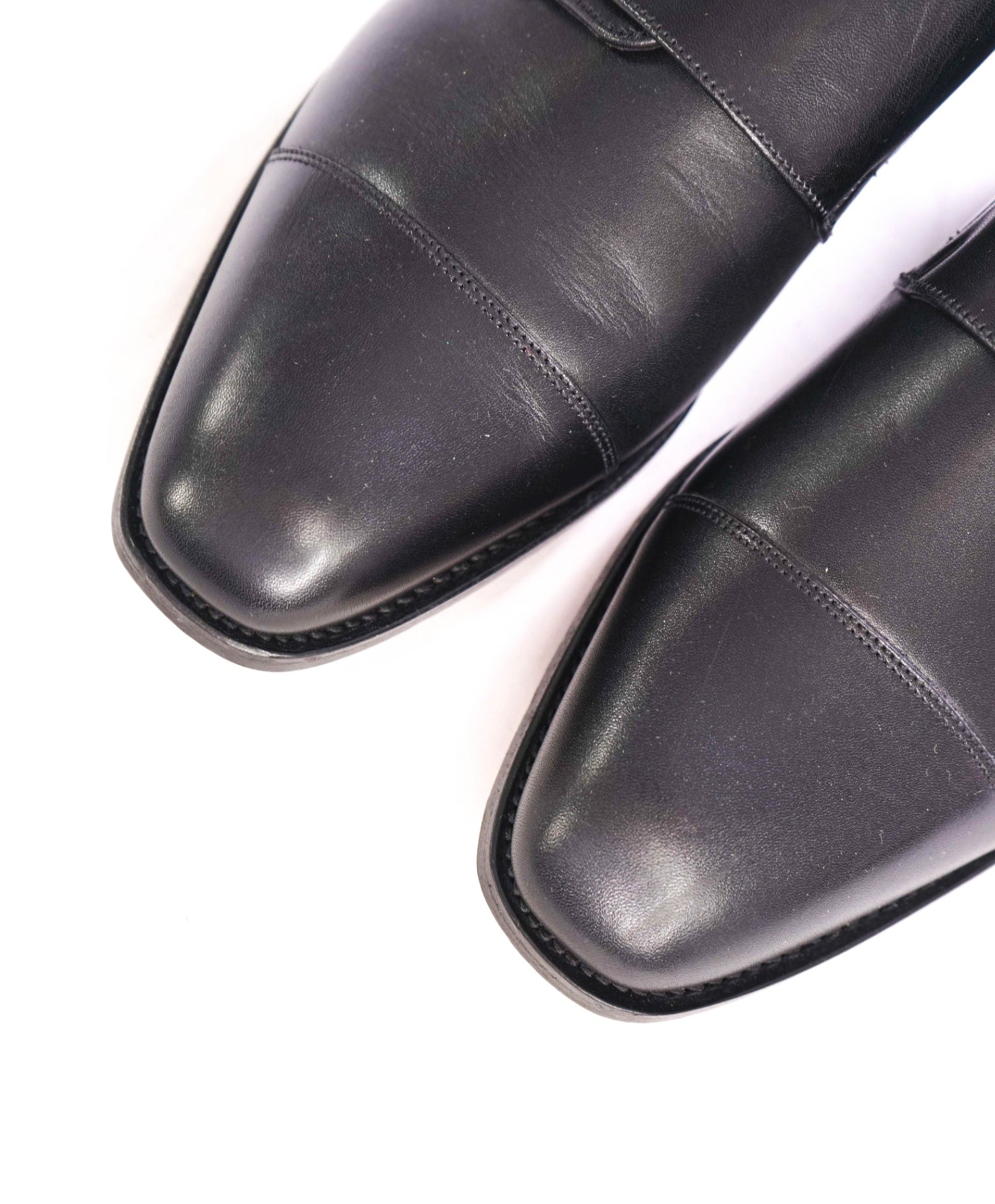 $425 BARKER - HAND CRAFTED In ENGLAND Black Monk Straps - US 11 (UK10)