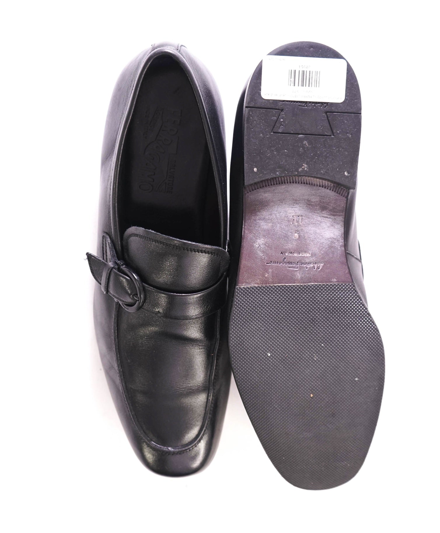 $950 SALVATORE FERRAGAMO - Leather Black Loafers - 9 EE