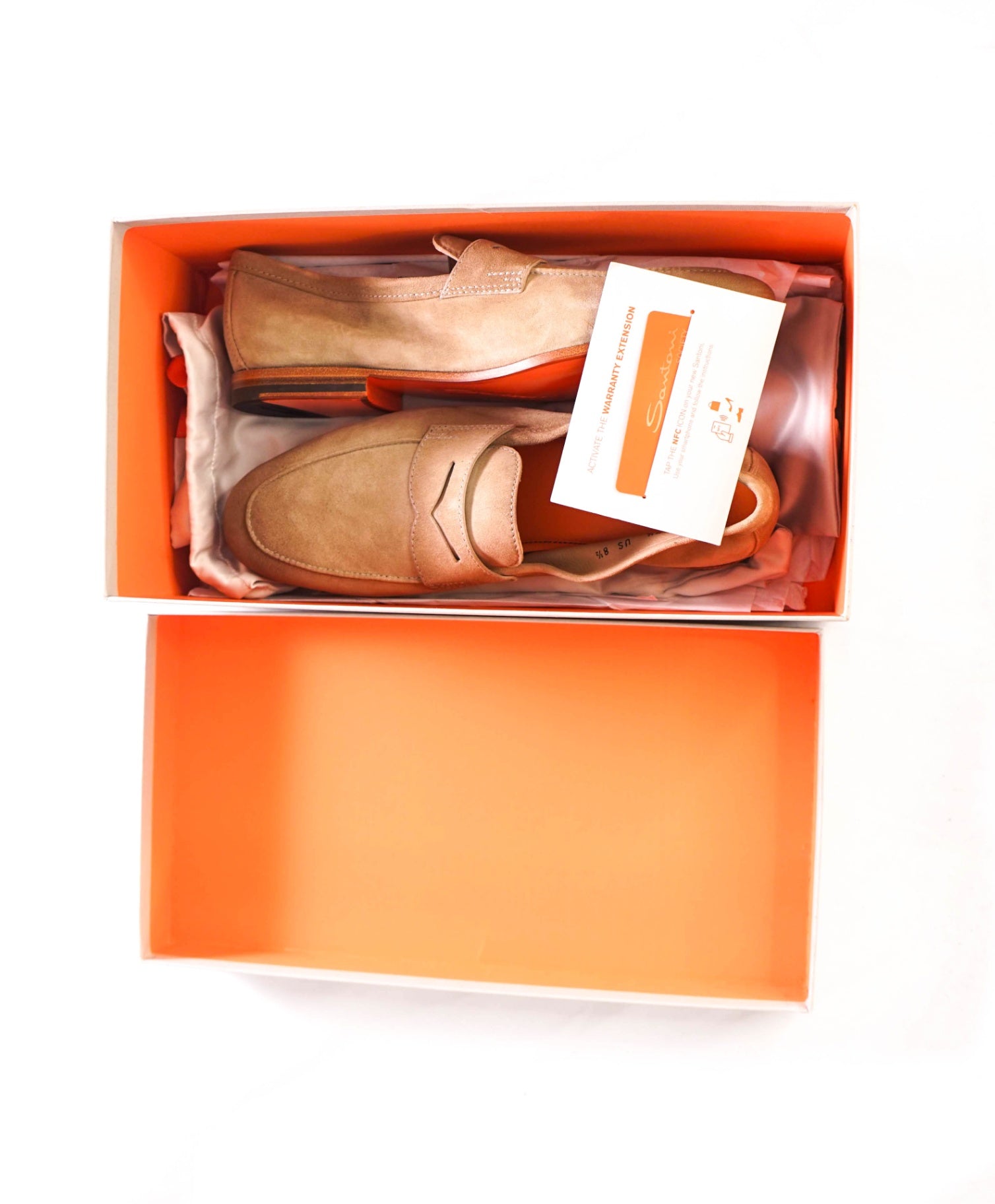 $990 Santoni - Neutral (CARLOS) Suede Footwear - US 8.5 (7.5UK)