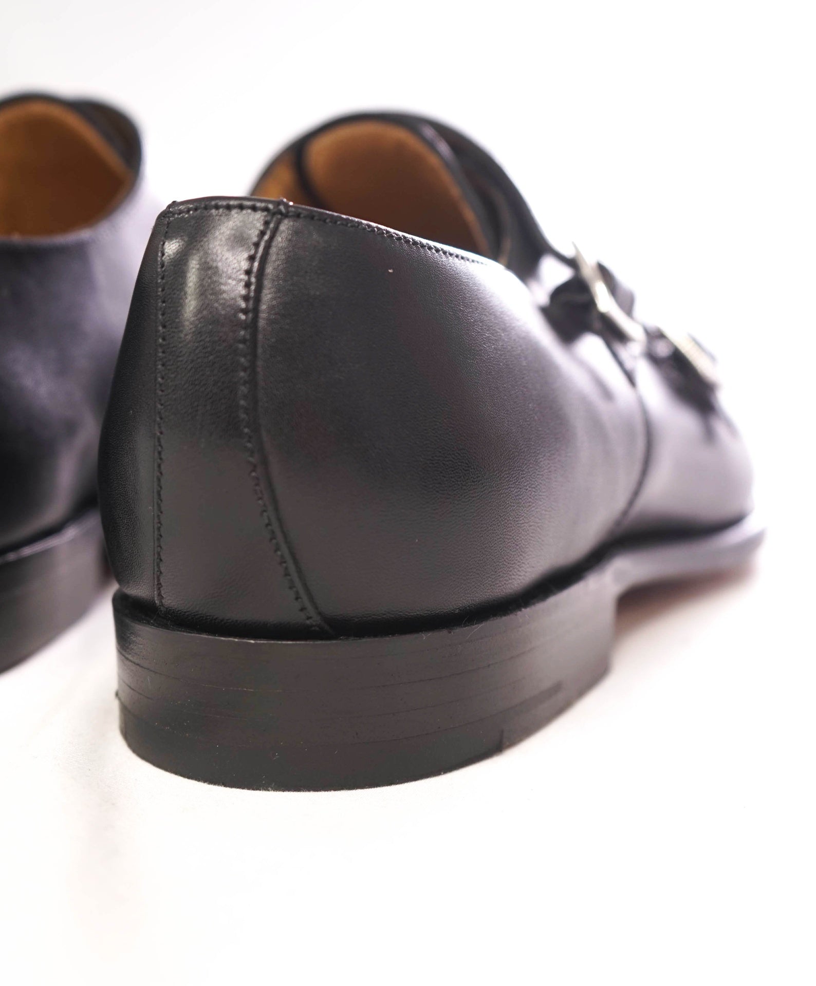 $425 BARKER - HAND CRAFTED In ENGLAND Black Monk Straps - US 11 (UK10)