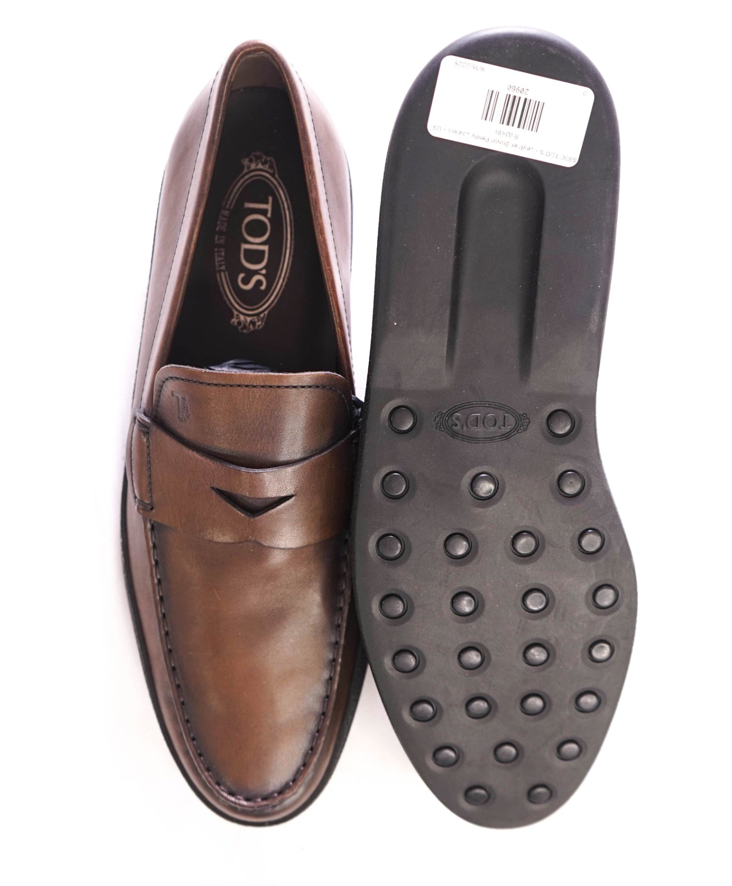 $800 TOD'S - Leather Brown Penny Loafers - US 9 (UK8)