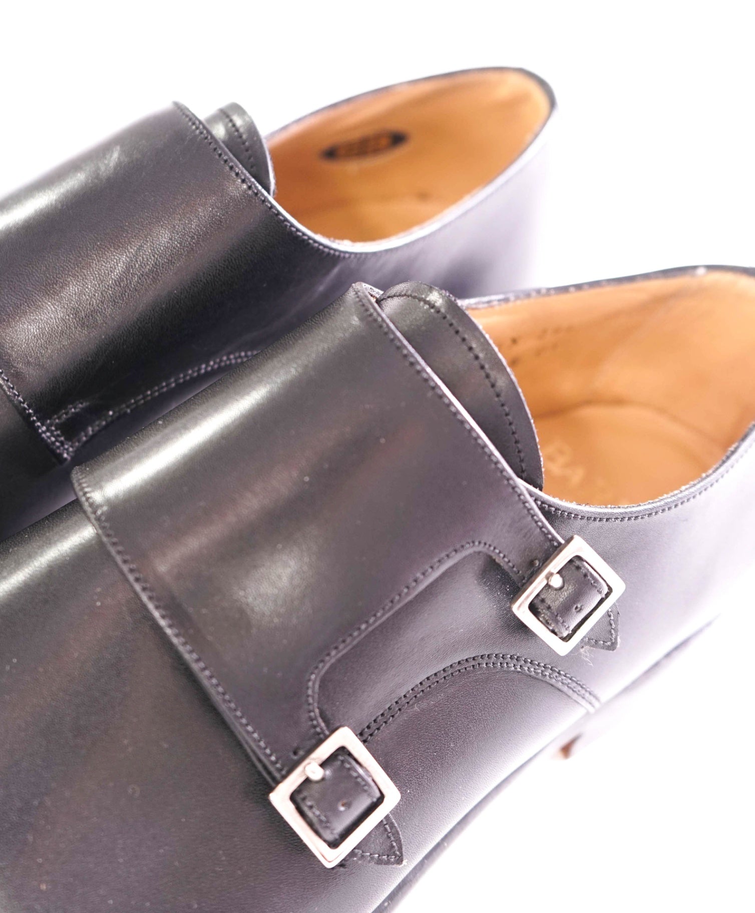 $425 BARKER - HAND CRAFTED In ENGLAND Black Monk Straps - US 11 (UK10)