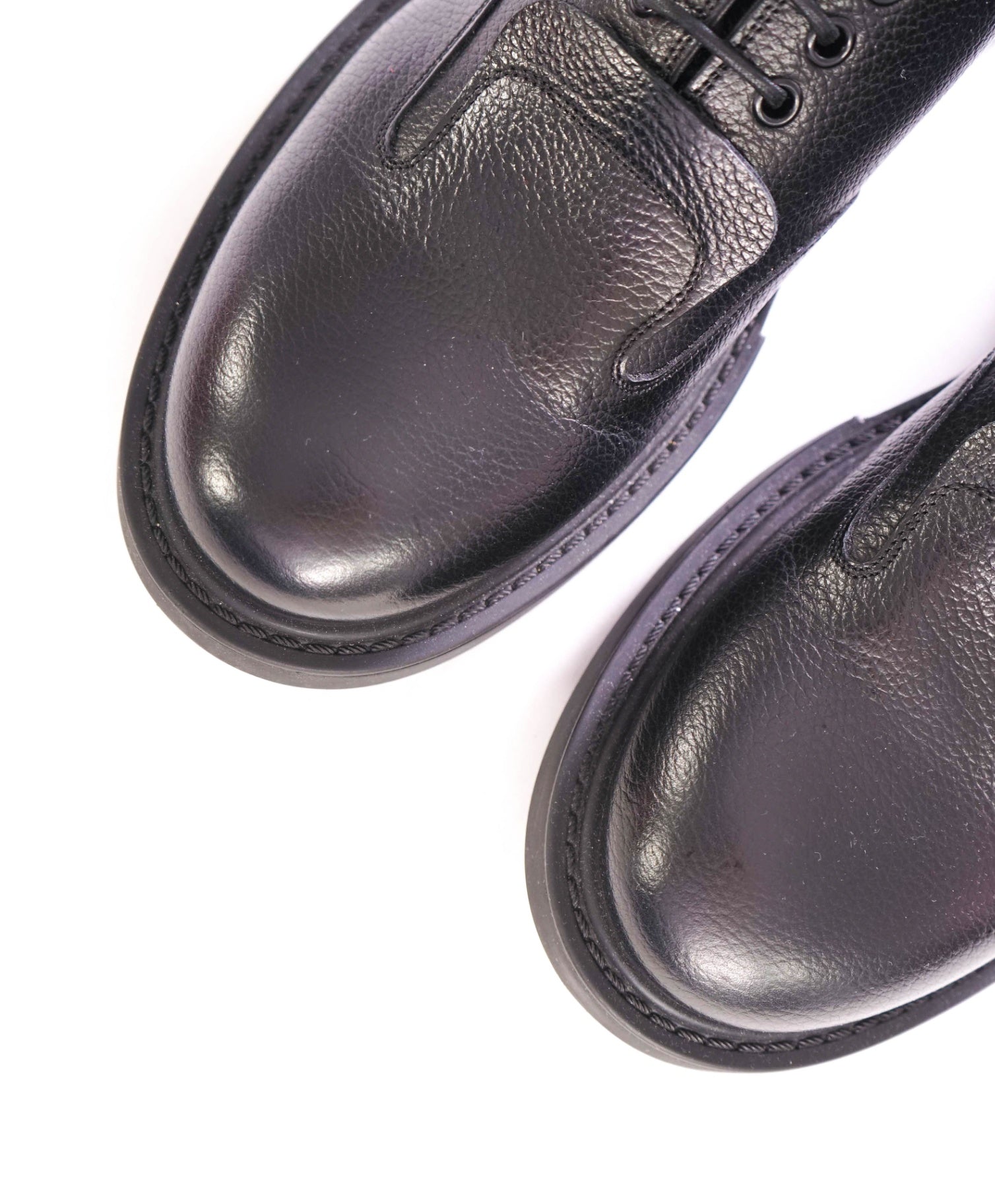 $1,150 FERRAGAMO - Lug Sole Black Leatehr Derbys - 11.5 D