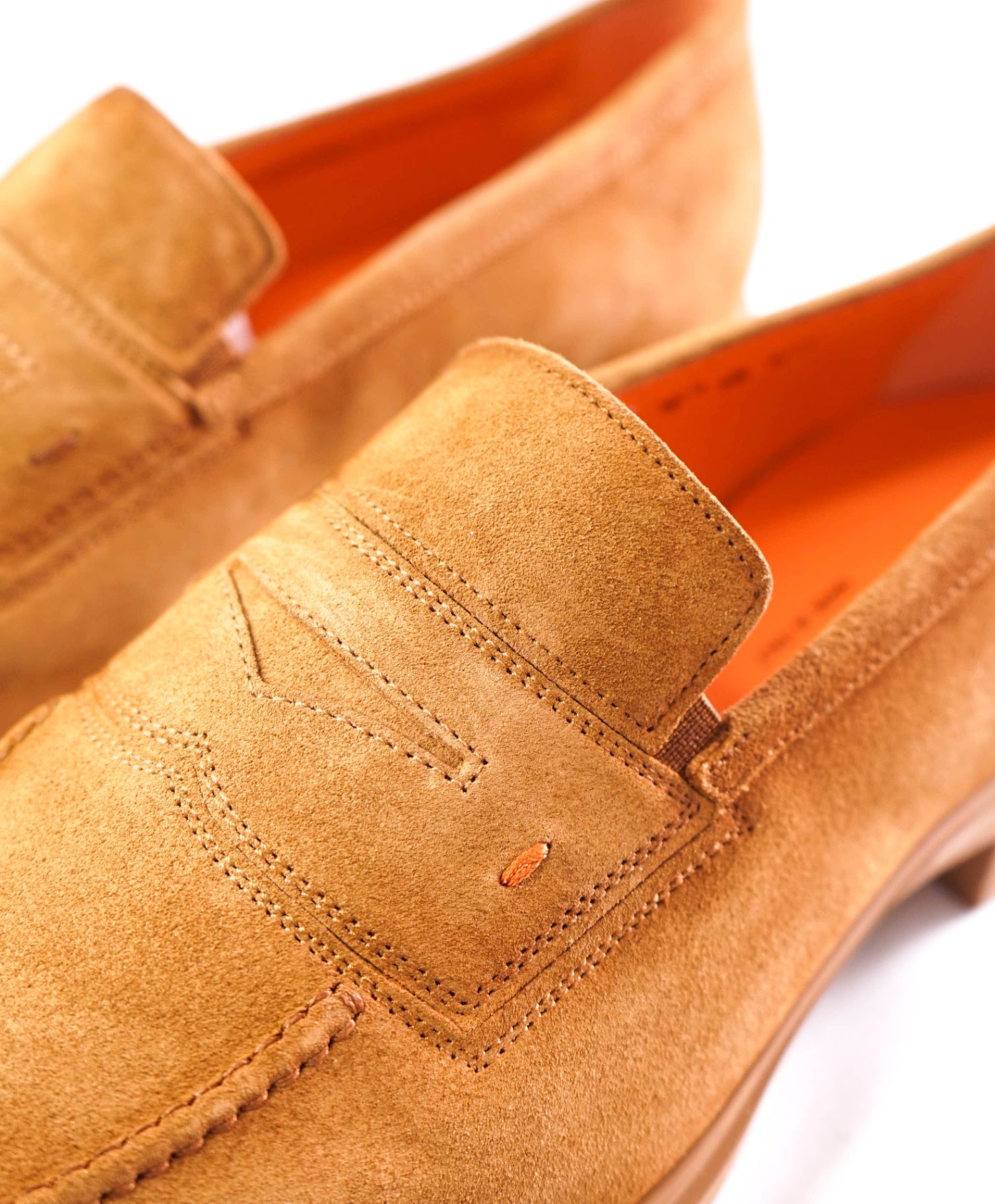 $750 SANTONI "Easy" Light Brown Sand Suede Loafers - US 11.5 (UK10.5)