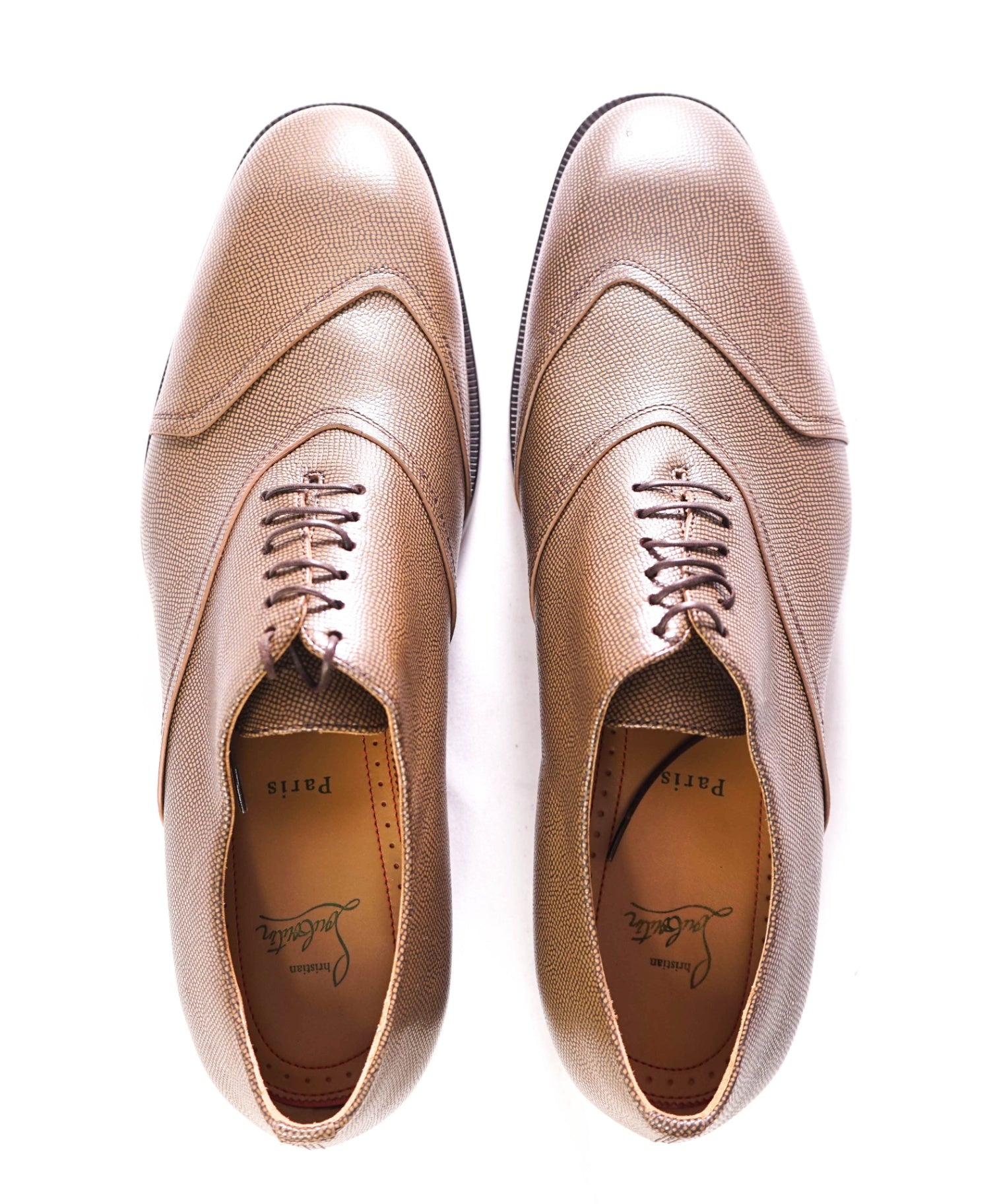 $1,145 CHRISTIAN LOUBOUTIN - BOABI Brown Oxfords - US 13 (46EU)