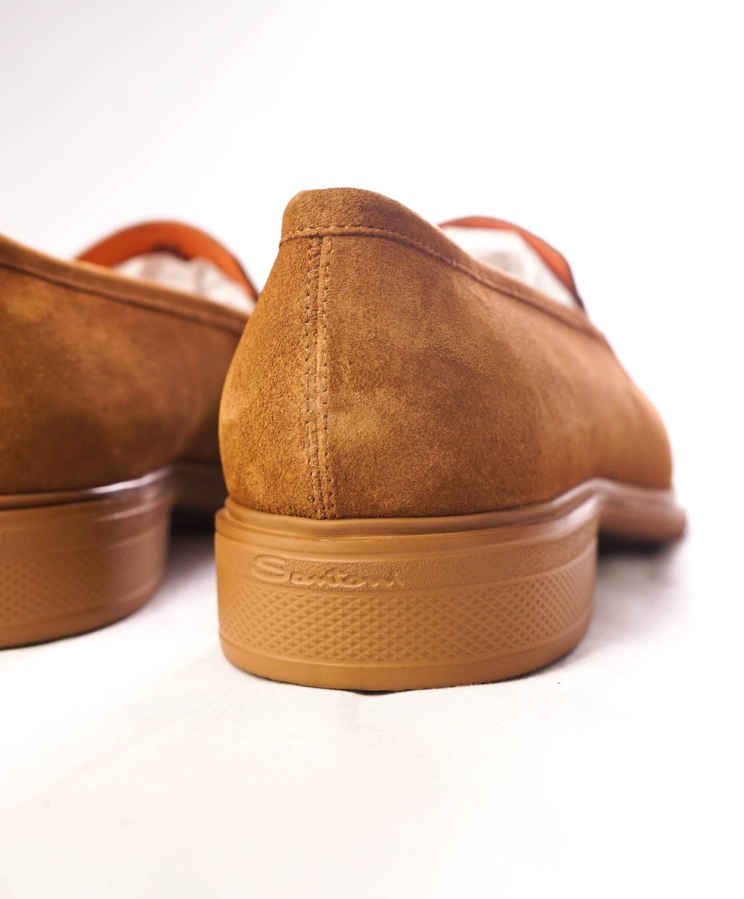 $750 SANTONI "Easy" Light Brown Sand Suede Loafers - US 11.5 (UK10.5)