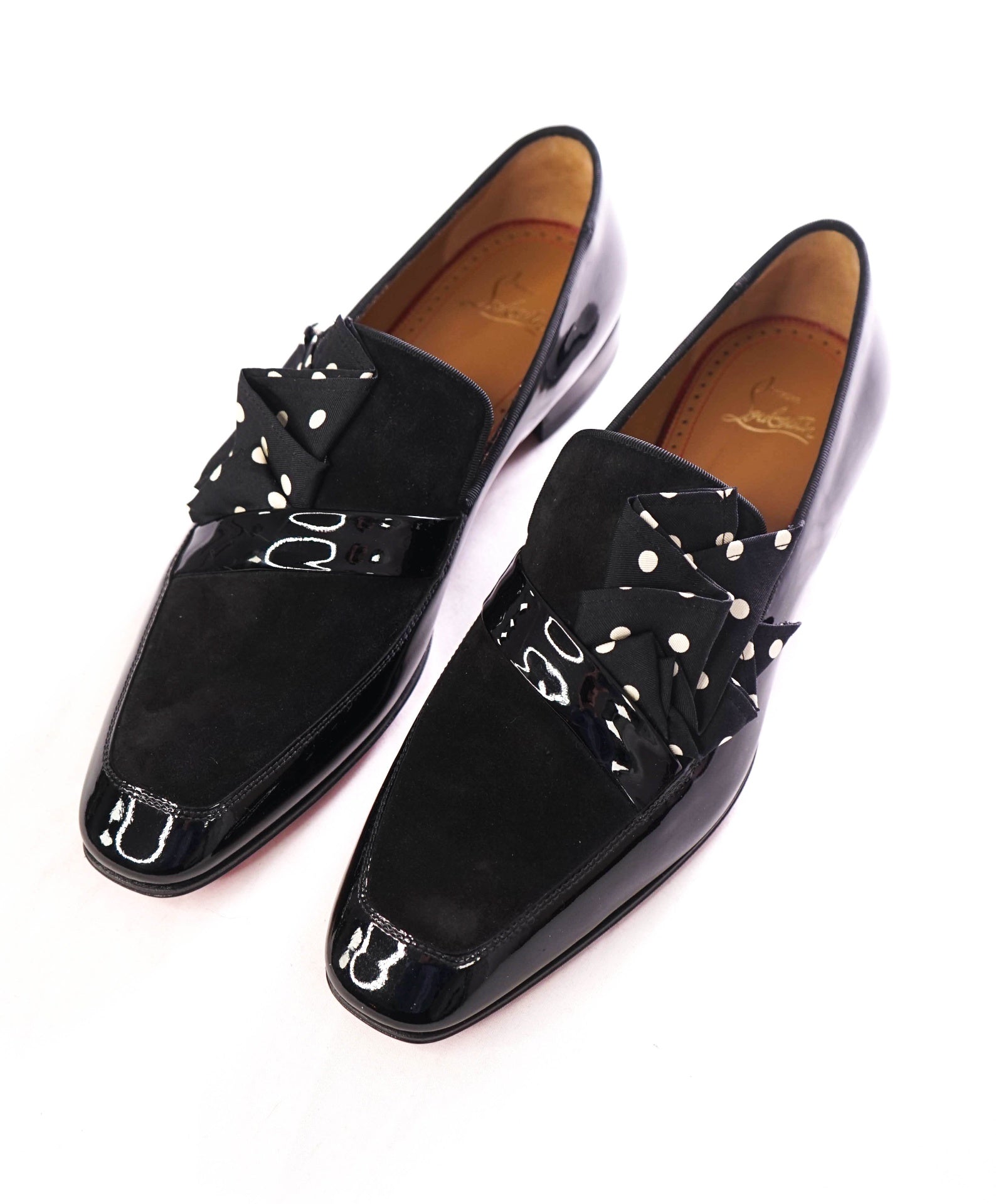 $1,200 CHRISTIAN LOUBOUTIN - Leather/Suede Black Loafers - US 9 (42EU)