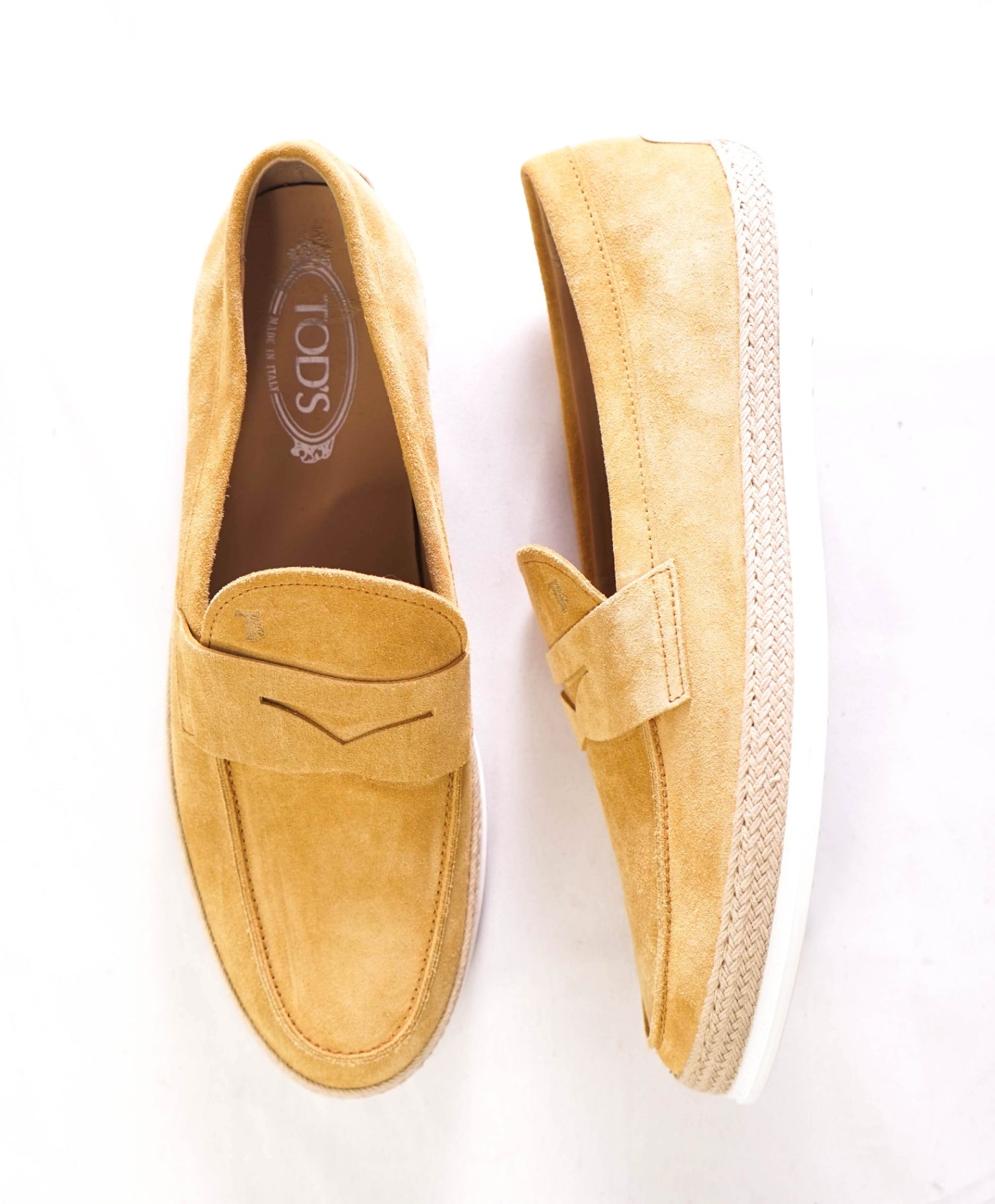 $1,045 TOD'S - Suede Neutral Sun Suede Driving Loafers - US 11 (UK10)
