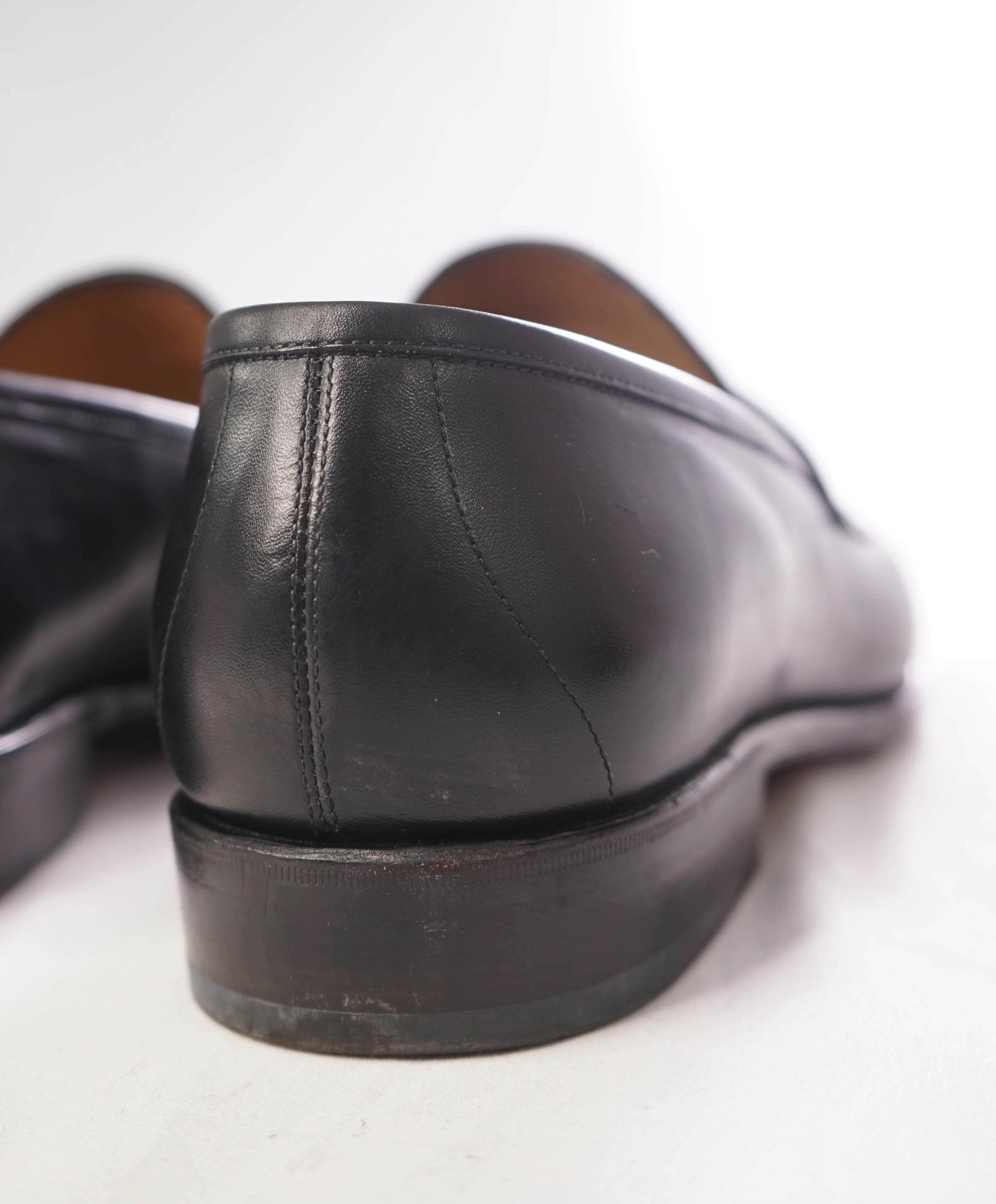 $1,295 FERRAGAMO - "TRAMEZZA" Navy & Blue Penny Loafers - 13 EEE