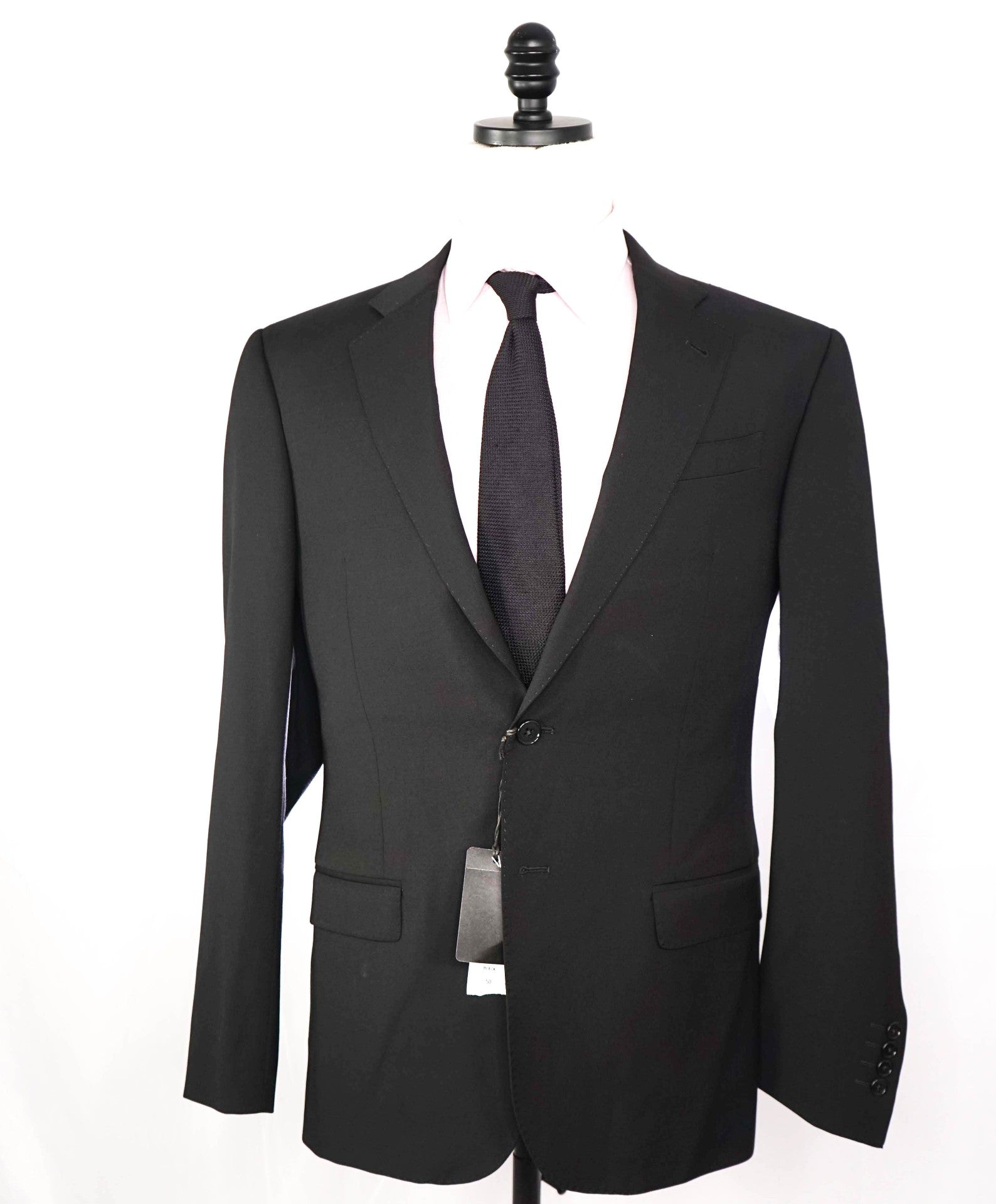 $1,995 EMPORIO ARMANI - Wool Solid Black "G LINE" Suit - 40R