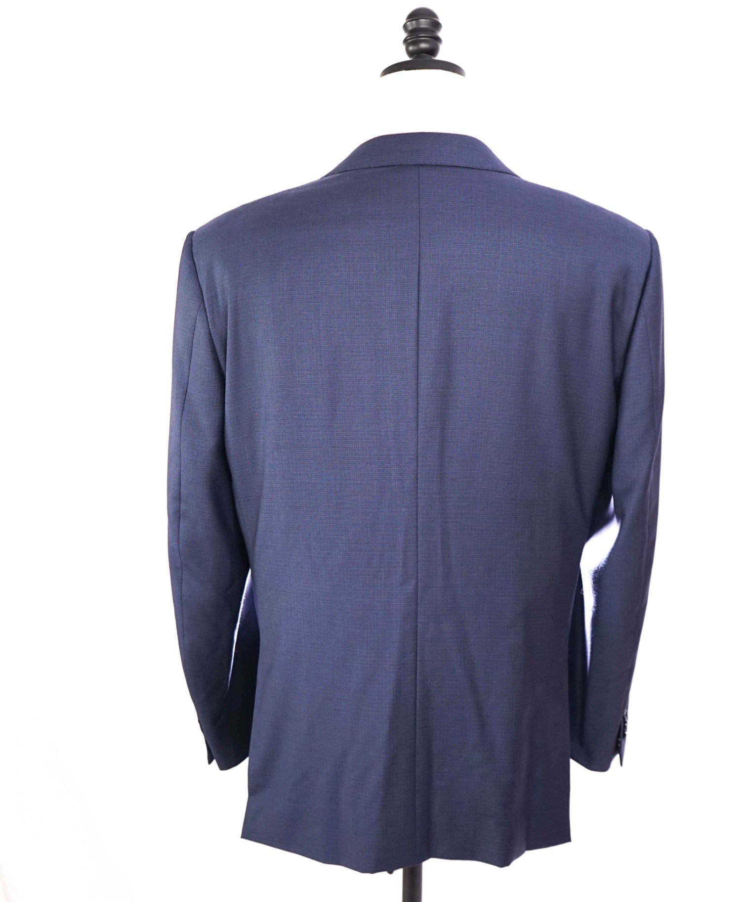 $3,995 ZEGNA - "TROFEO" Wool Blue Micro Check Suit - 46R