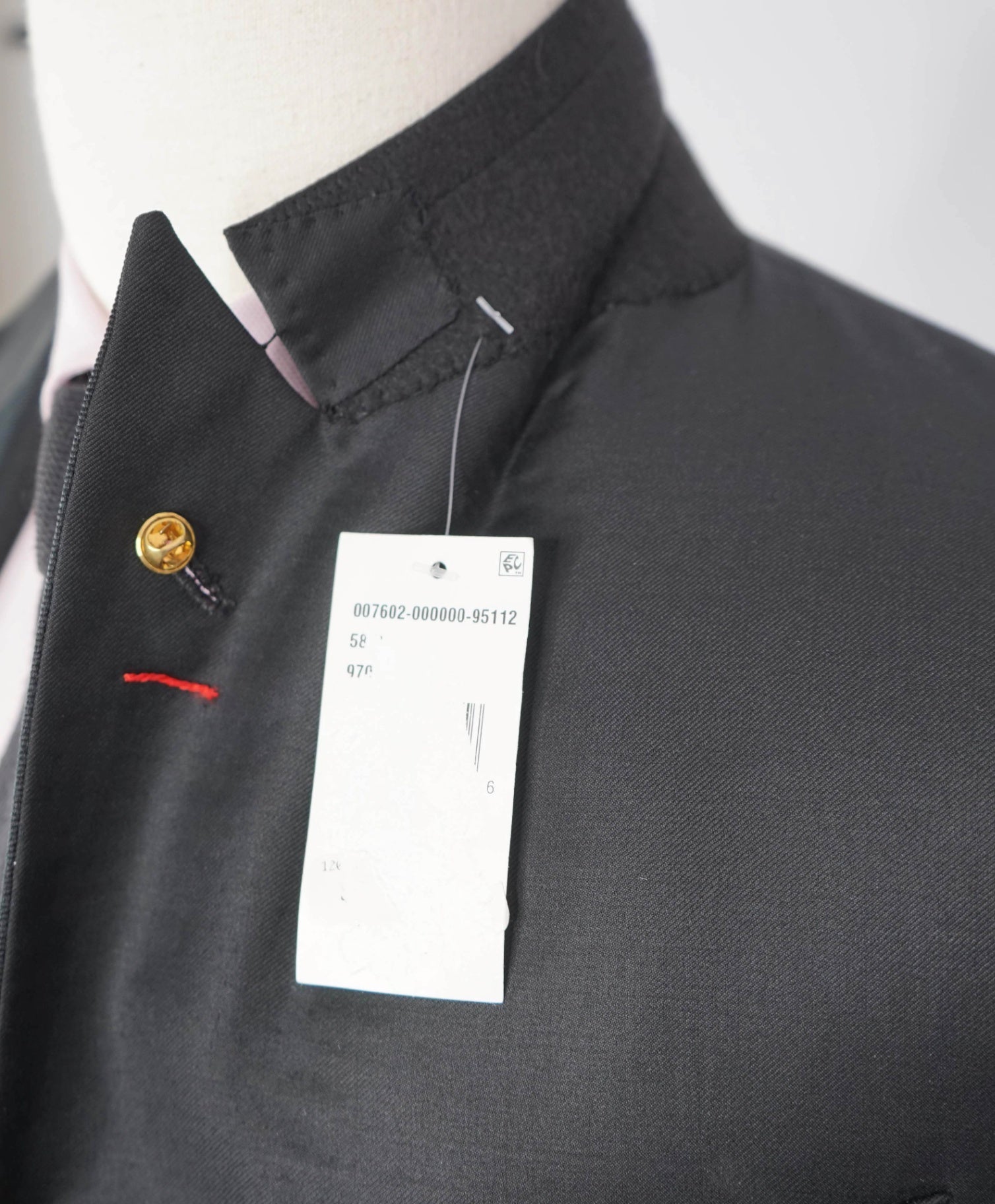 $4,595 ISAIA - Wool Black "AQUASPIDER" Peak Lapel Tuxedo Suit - 36R