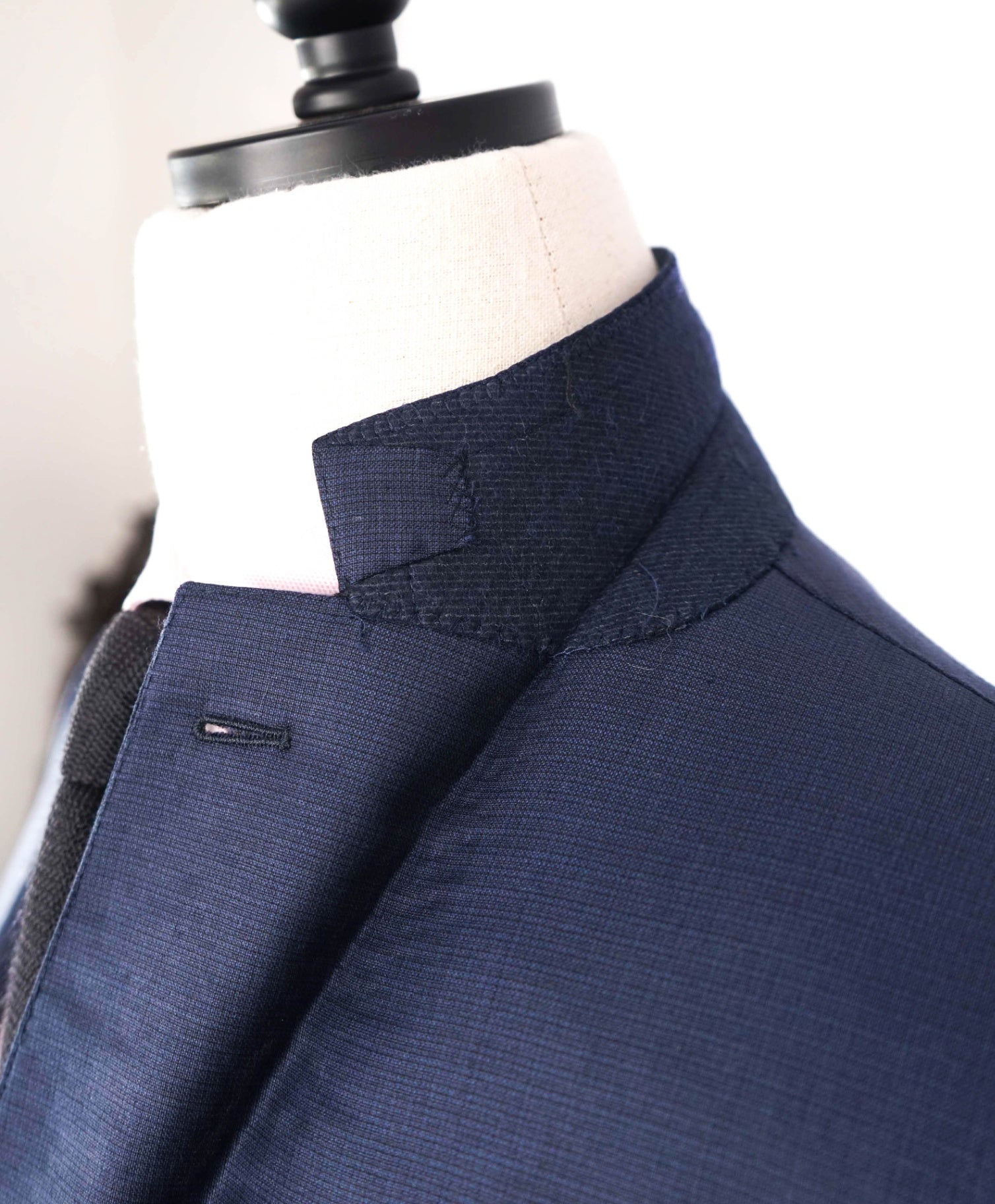 $3,995 ZEGNA - "TROFEO" Wool Blue Micro Check Suit - 46R
