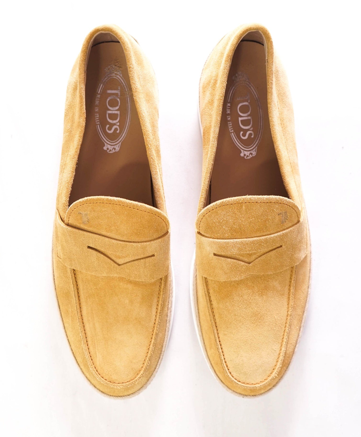 $1,045 TOD'S - Suede Neutral Sun Suede Driving Loafers - US 11 (UK10)