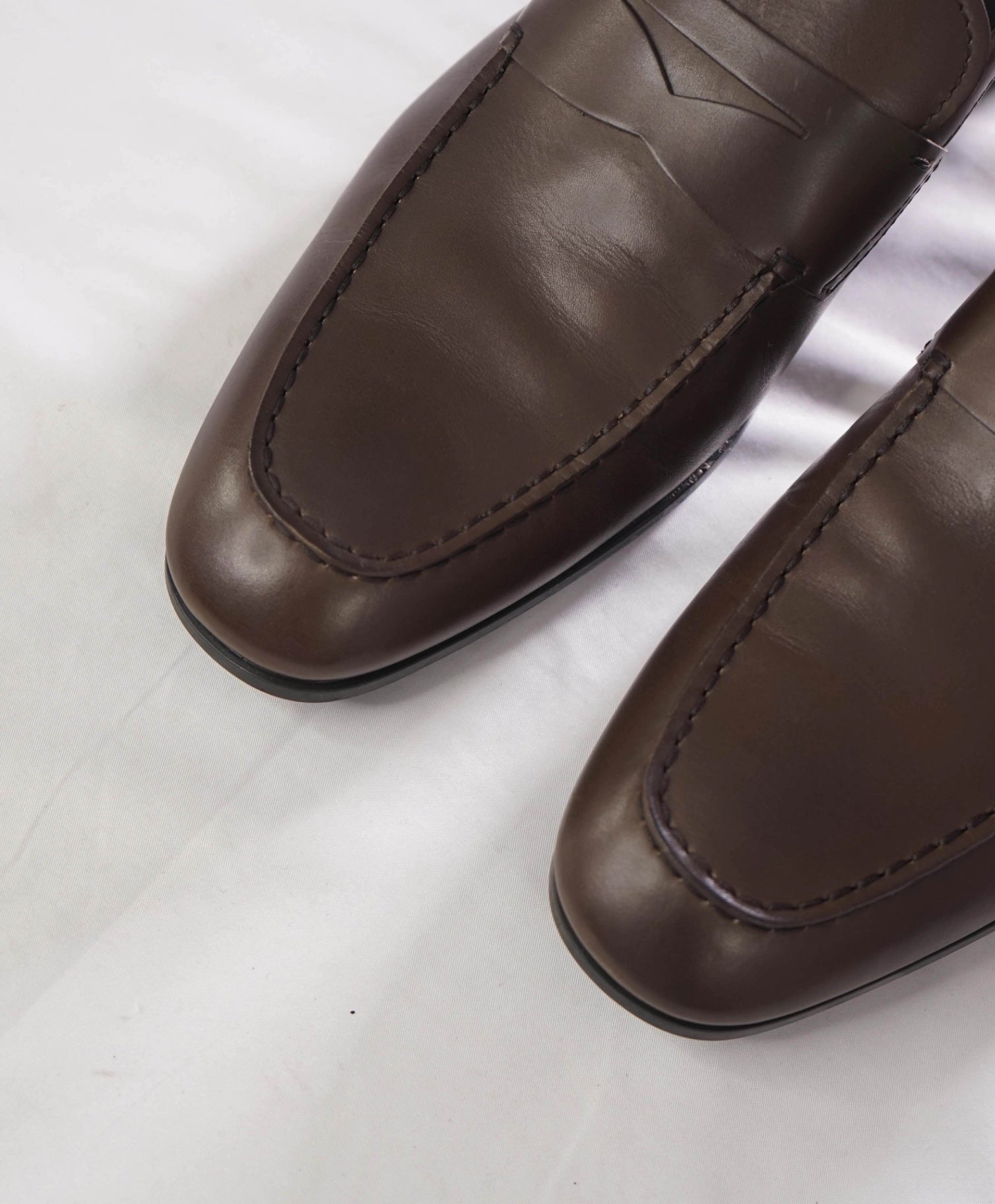 $525 TOD'S - Leather Brown Penny Loafers - US 11 (UK10)
