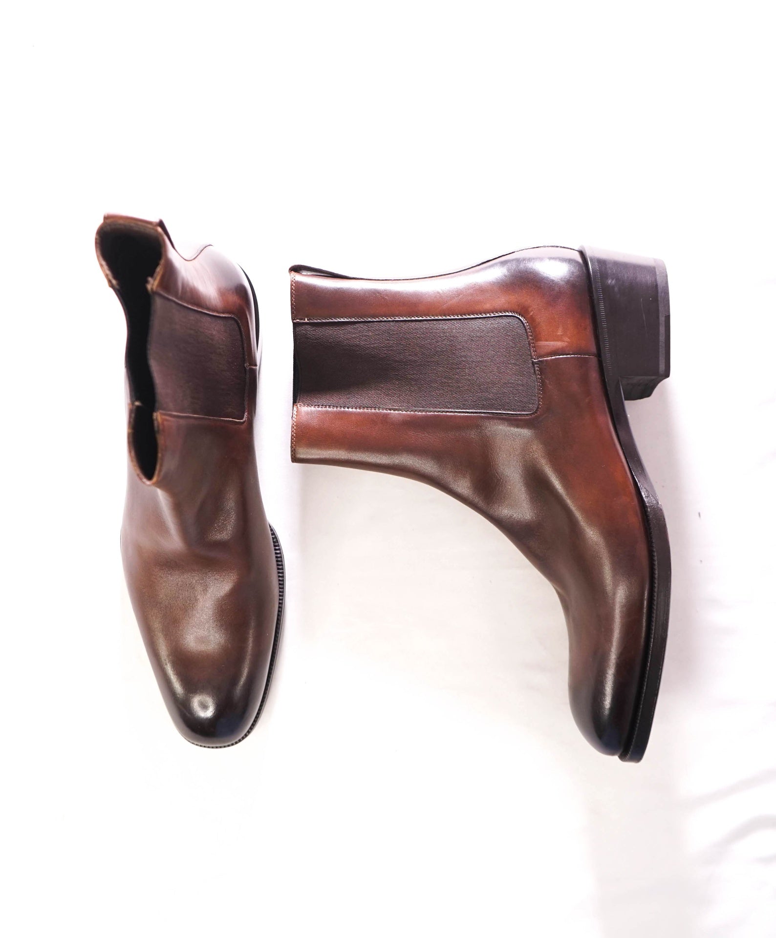 $2,160 TOM FORD - Leather Brown Chelsea Boots - US 11 (10.5TF)